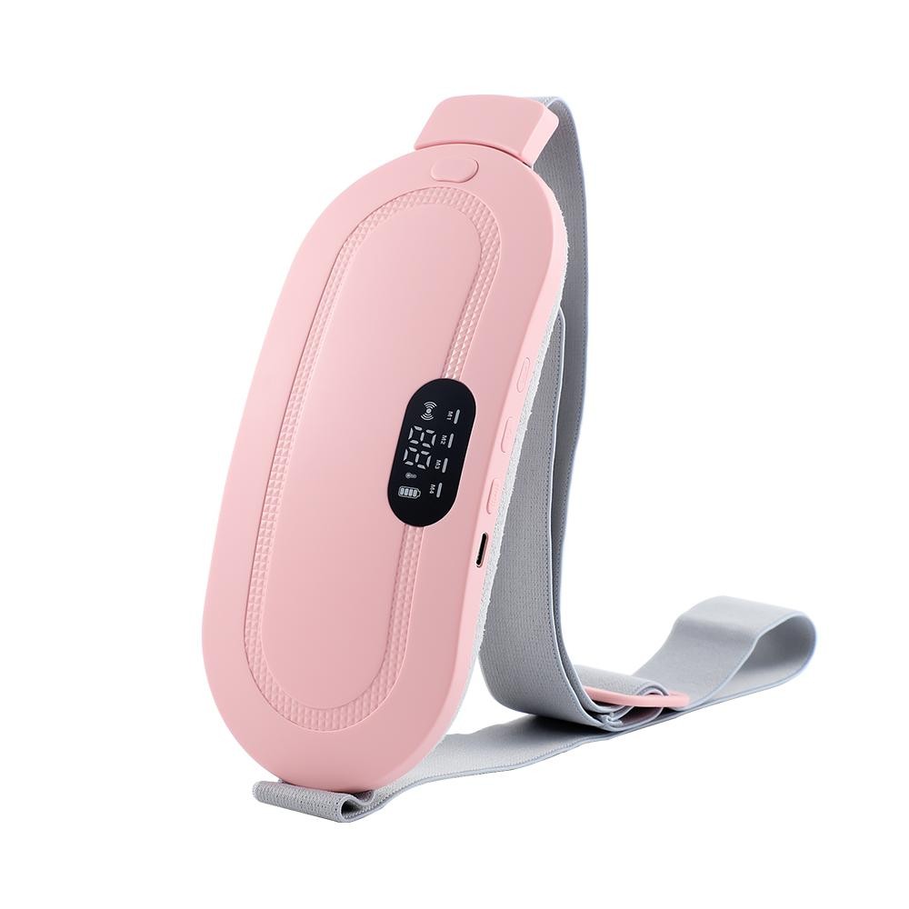 Electric Heating Waist Belt Vibrating Massager Menstrual Cramp Relief Abdominal