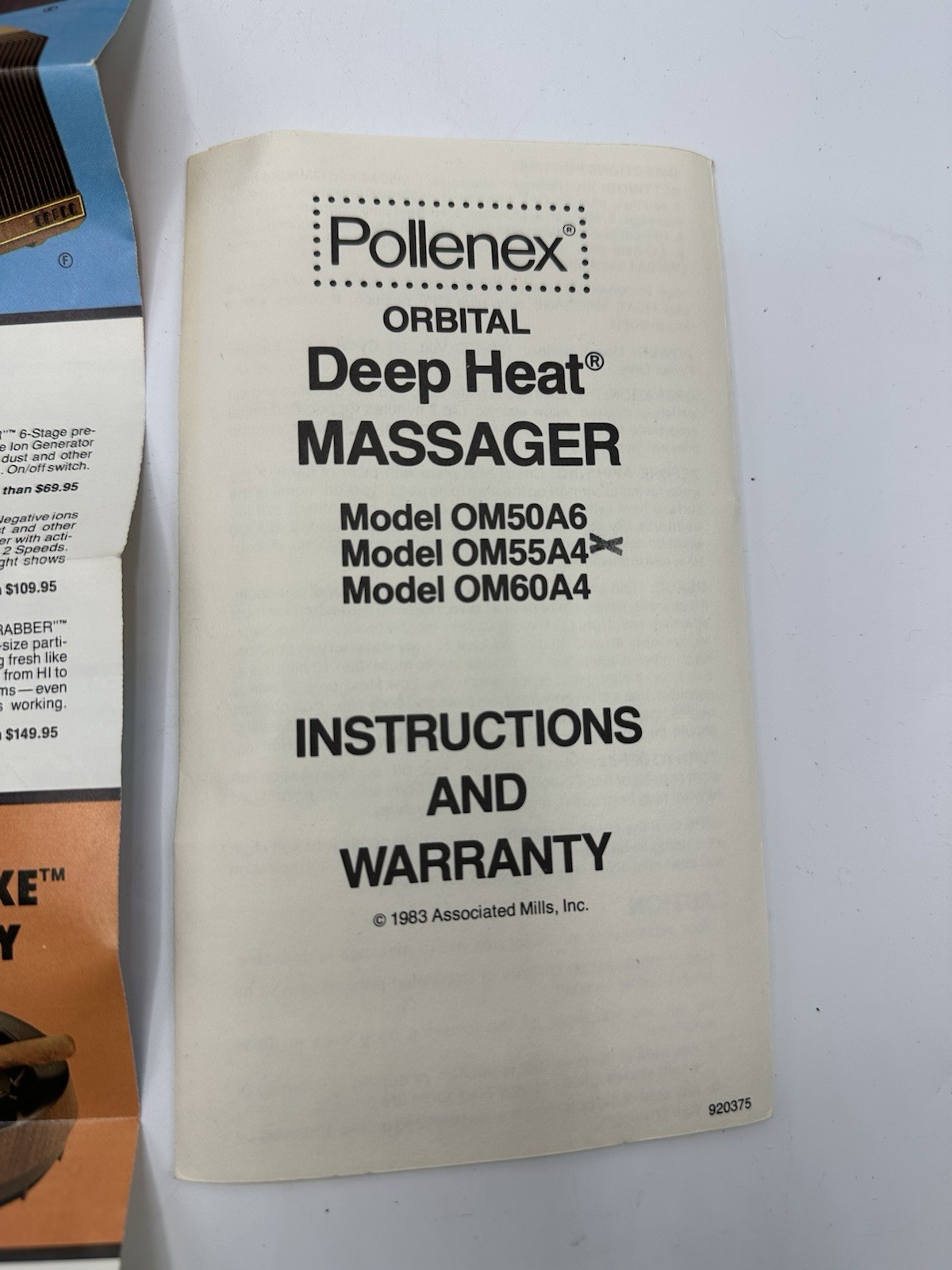 Pollenex 3D Orbital Deep Heat Massager w/ 4 Attachments Model OM-55A4 Excellent!