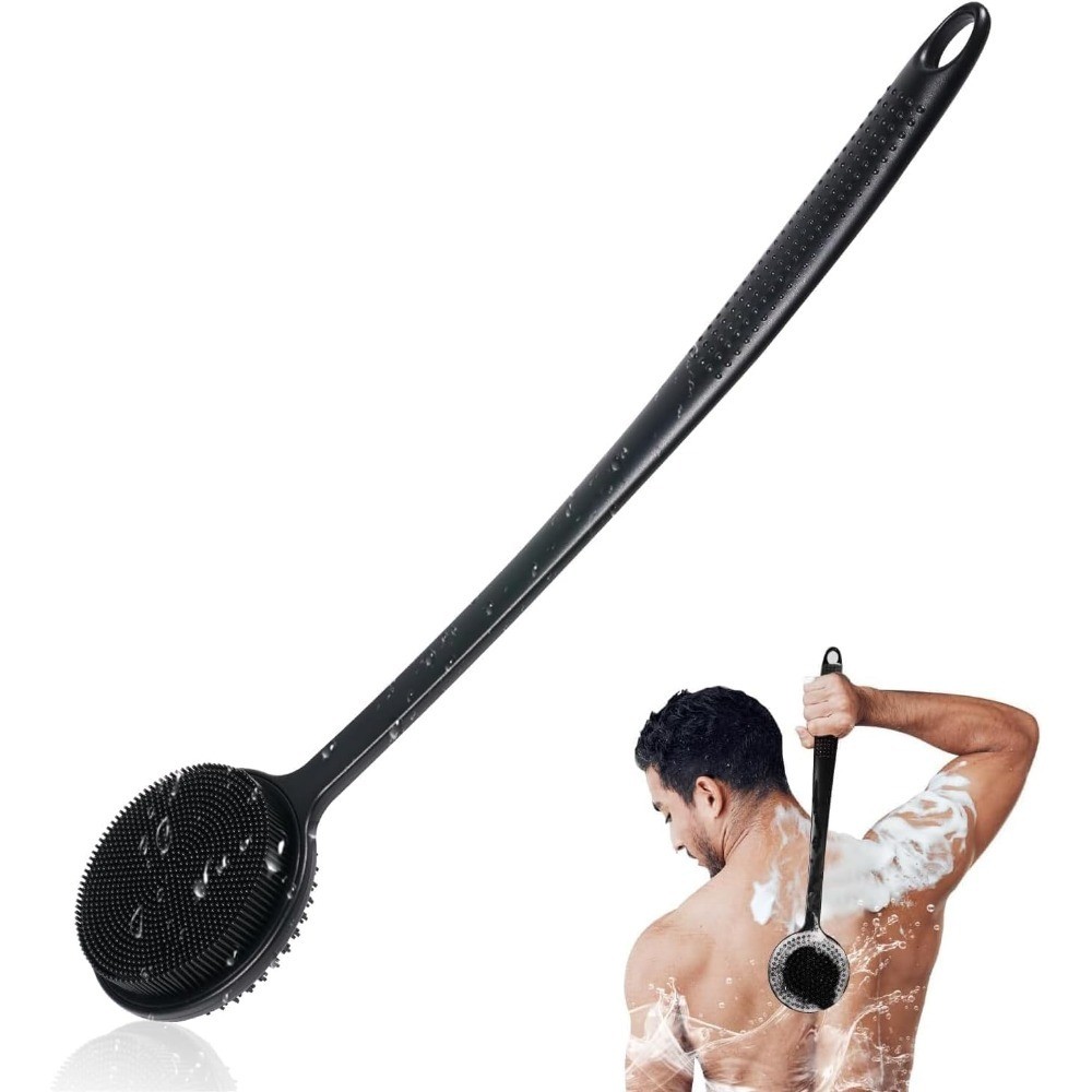 Long Handle Back Scratcher for Adults with 2 Silicone Scratch Surfaces Deep