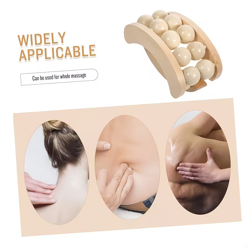 Handmade Wood Massage Ball Roller Deep Tissue Portable for Athletes