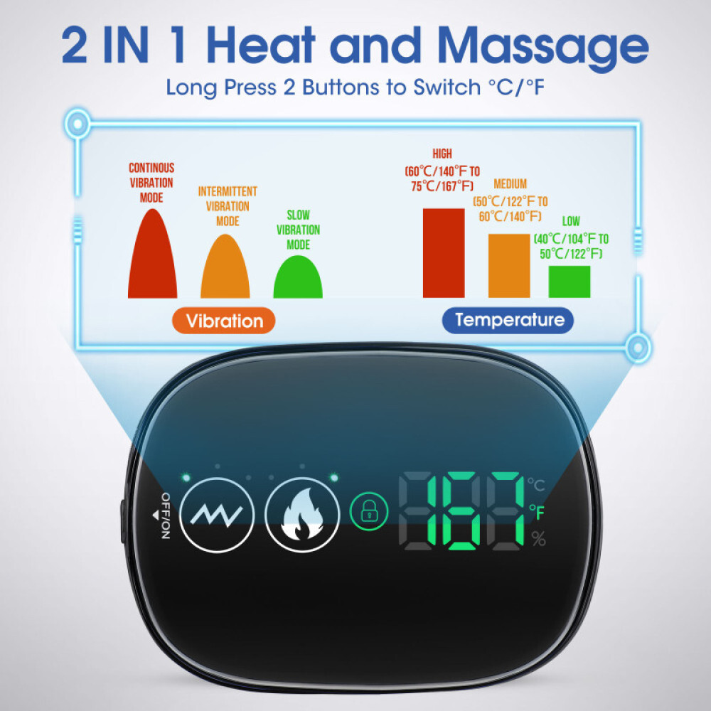 HailiCare Heated Shoulder Massager Brace w/ Vibration Therapy Joint Pain Relief