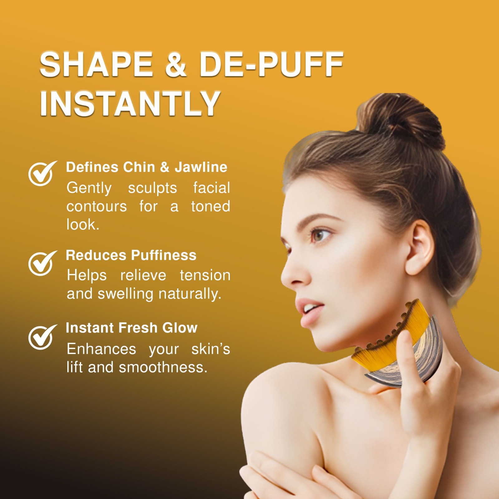 Buy 1 Get 1 Free, Ergonomic Lymphatic Contour Face and Body Brush for Jawline