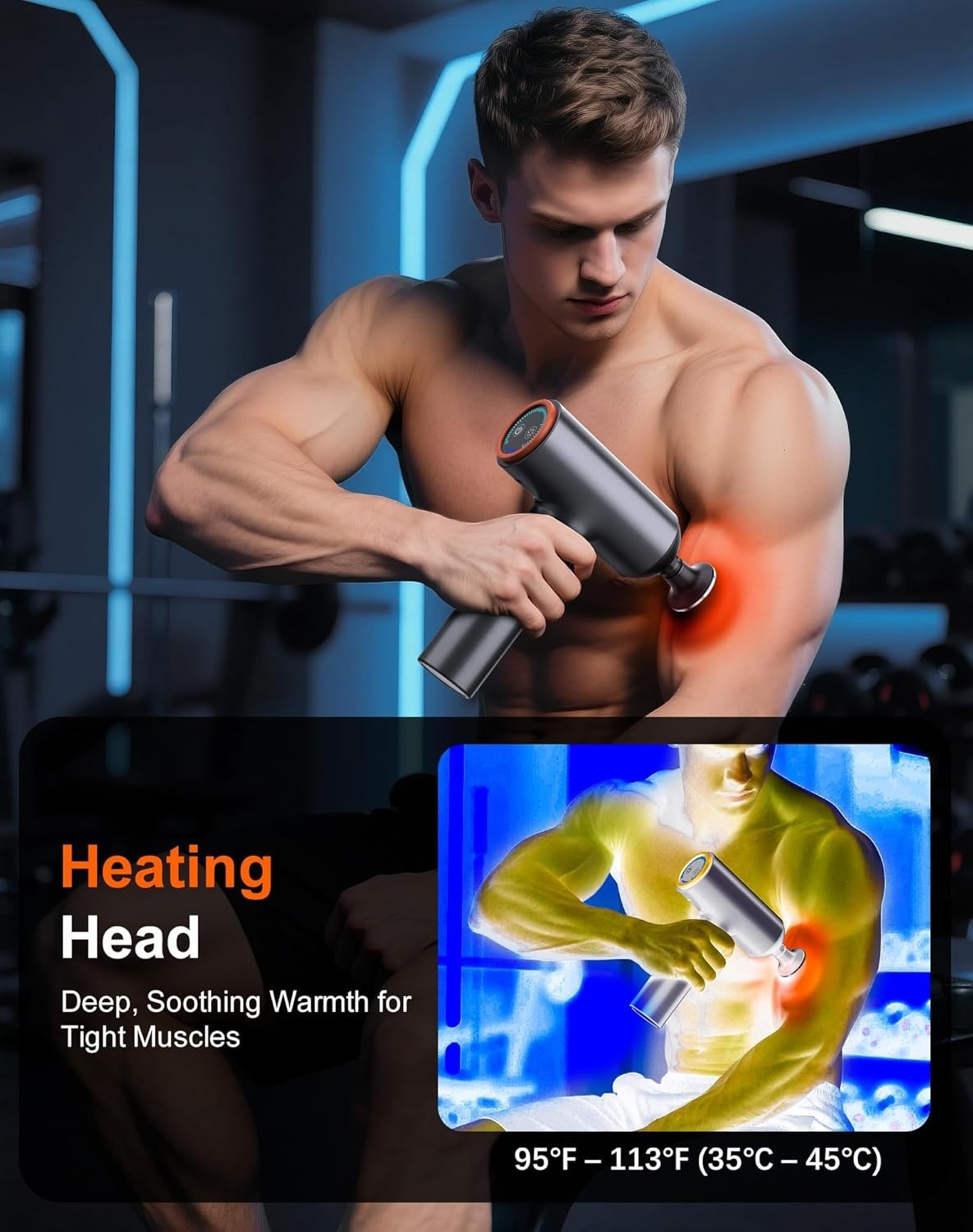 Ultimate Thermal Comfort Massage Gun: Heated Deep Tissue Relief for Athletes