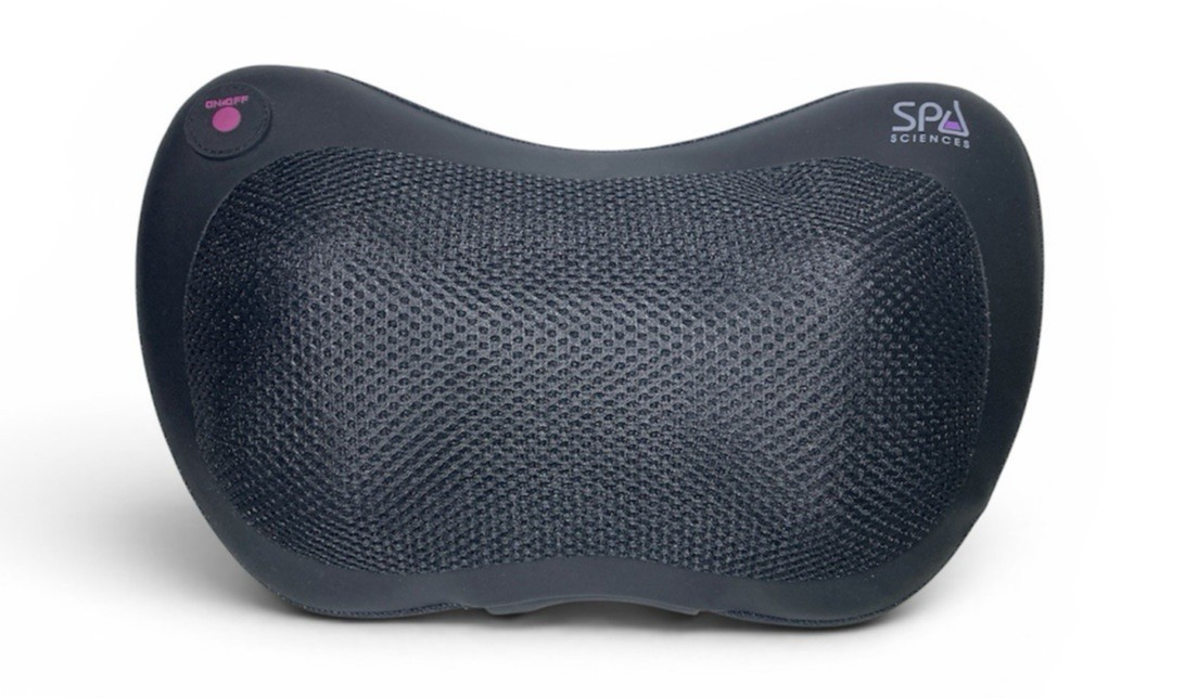 SPA SCIENCES Massage Pillow Shiatsu TAO Kneading Portable Ergonomic, Black