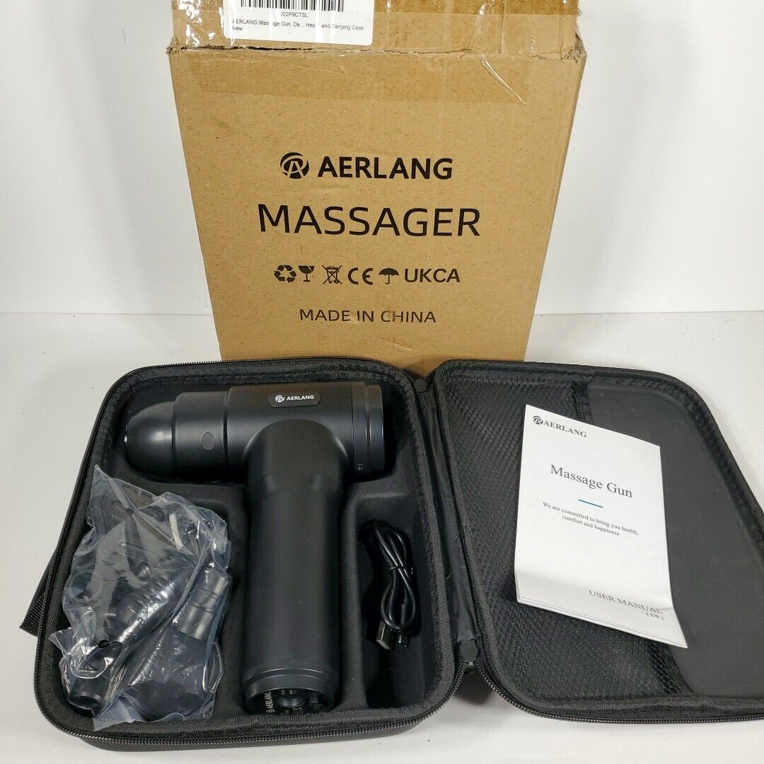 AERLANG Deep Tissue Massage Gun Portable Massager for Back, Neck, New Open Box