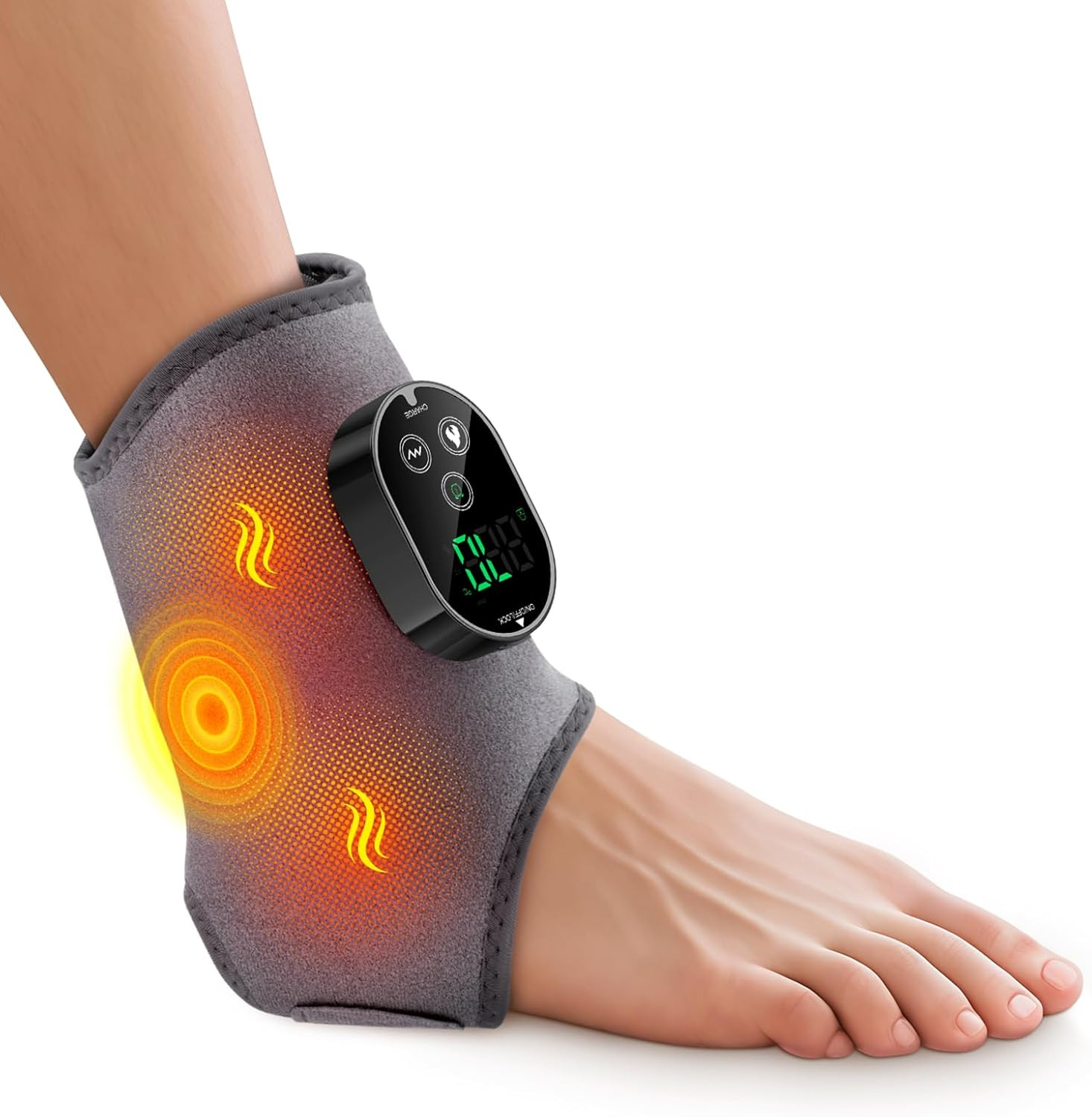 Cordless Foot Massager for Neuropathy, 3000Mah Rechargeable Ankle Heating Pad wi