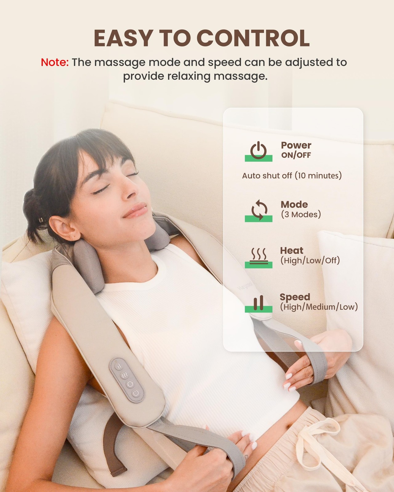 Heycool Cordless Neck Massager with Heat, FSA Eligible HSA 4D Deep Kneading N…