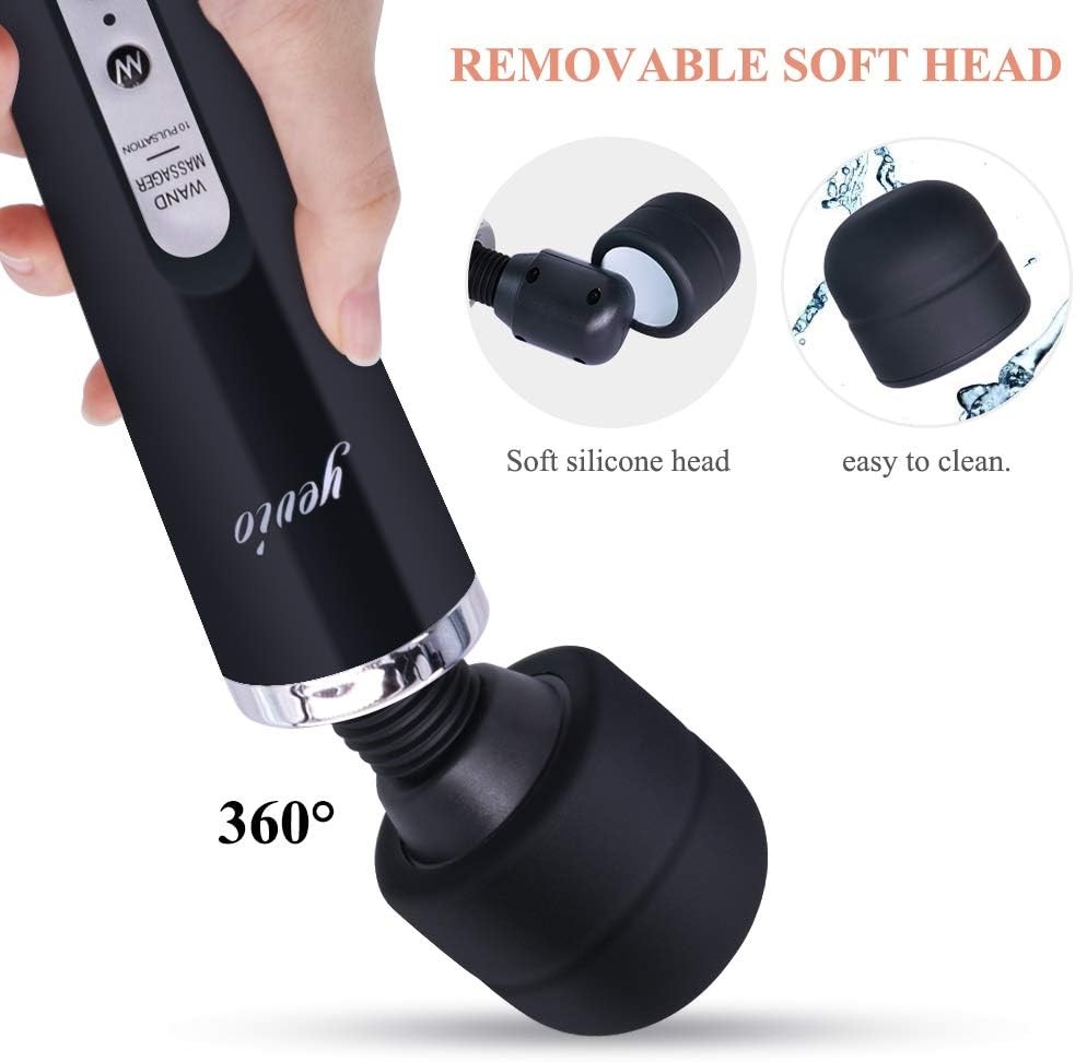 Wired Powerful Handheld Massager with 10 Pulse Settings Strong Vibrati…