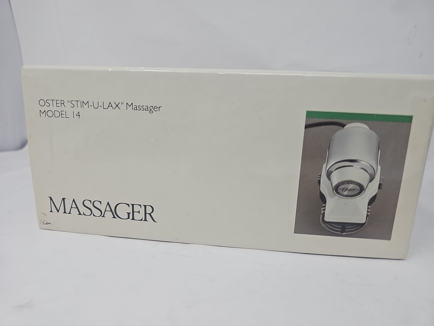 Oster Stim-U-Lax Therapeutic Massager 14-11 Chrome, Box, Works Great