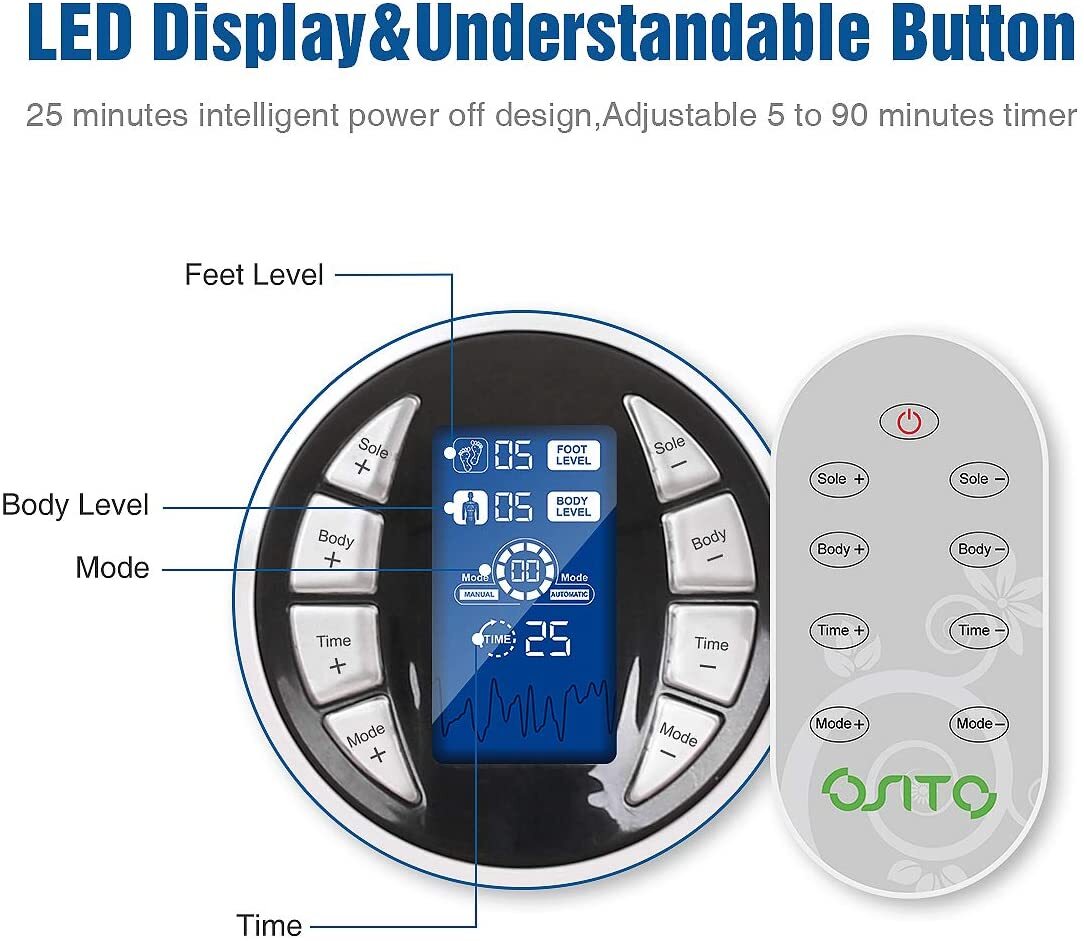 OSITO Circulatory Foot Massager for Neuropathy EMS TENS for Muscle Pain Relief