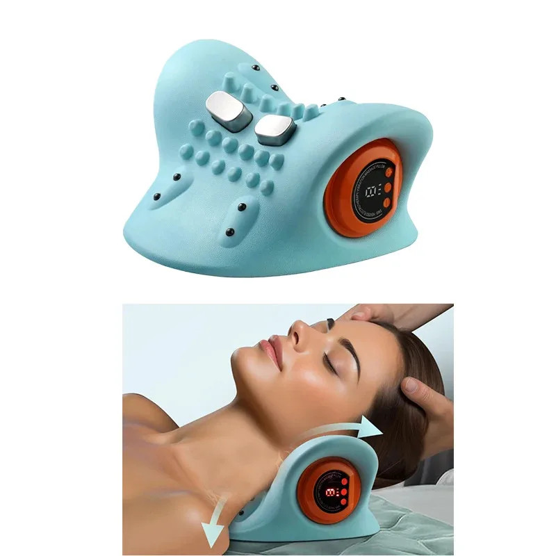 Hugterra Neck Massager 2025, Neck and Shoulder Relaxer with Heat, 3 Modes, Porta