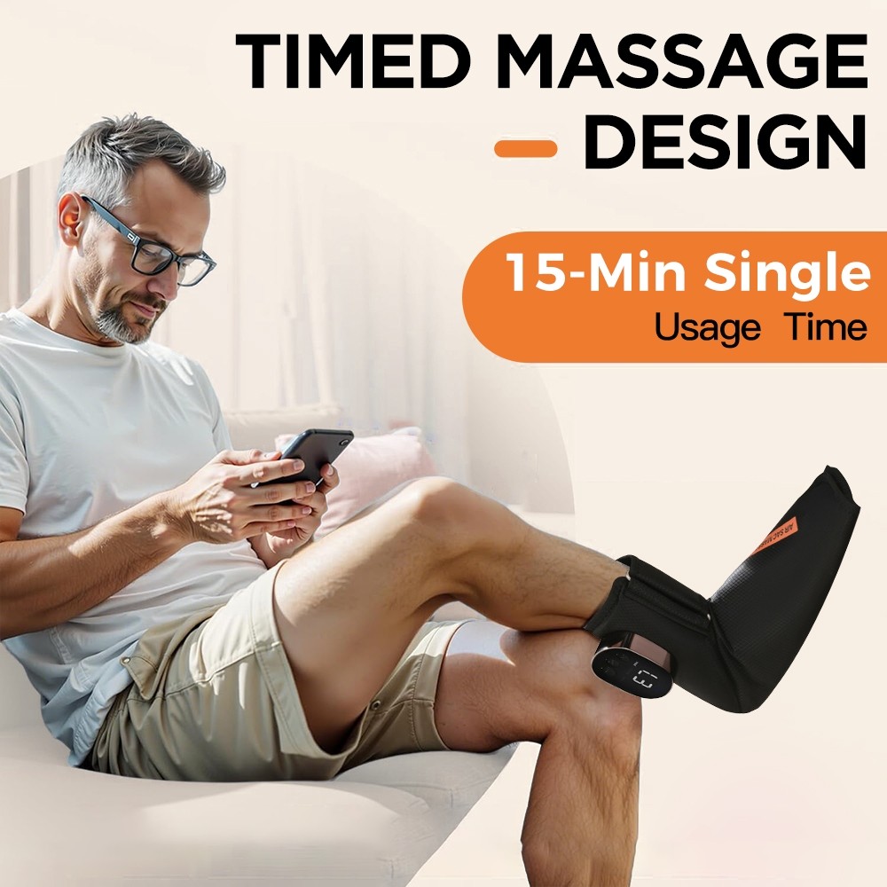 Foot and Ankle Massager with Heat Vibration Air Compression ,Muscle Relaxation