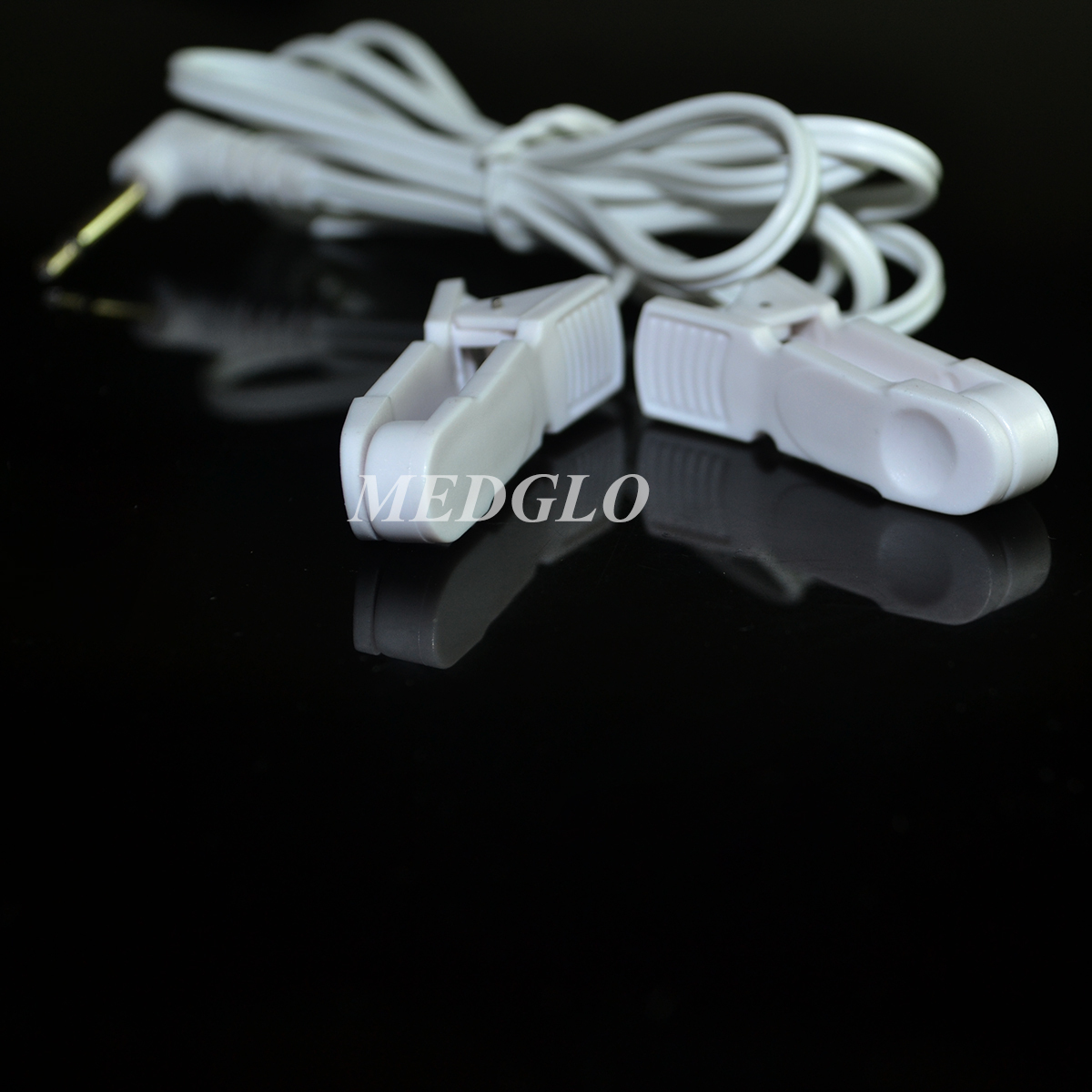 Breast & Ear clip Electrode Lead Wires Jack DC 3.5mm Replacement Cables For Tens