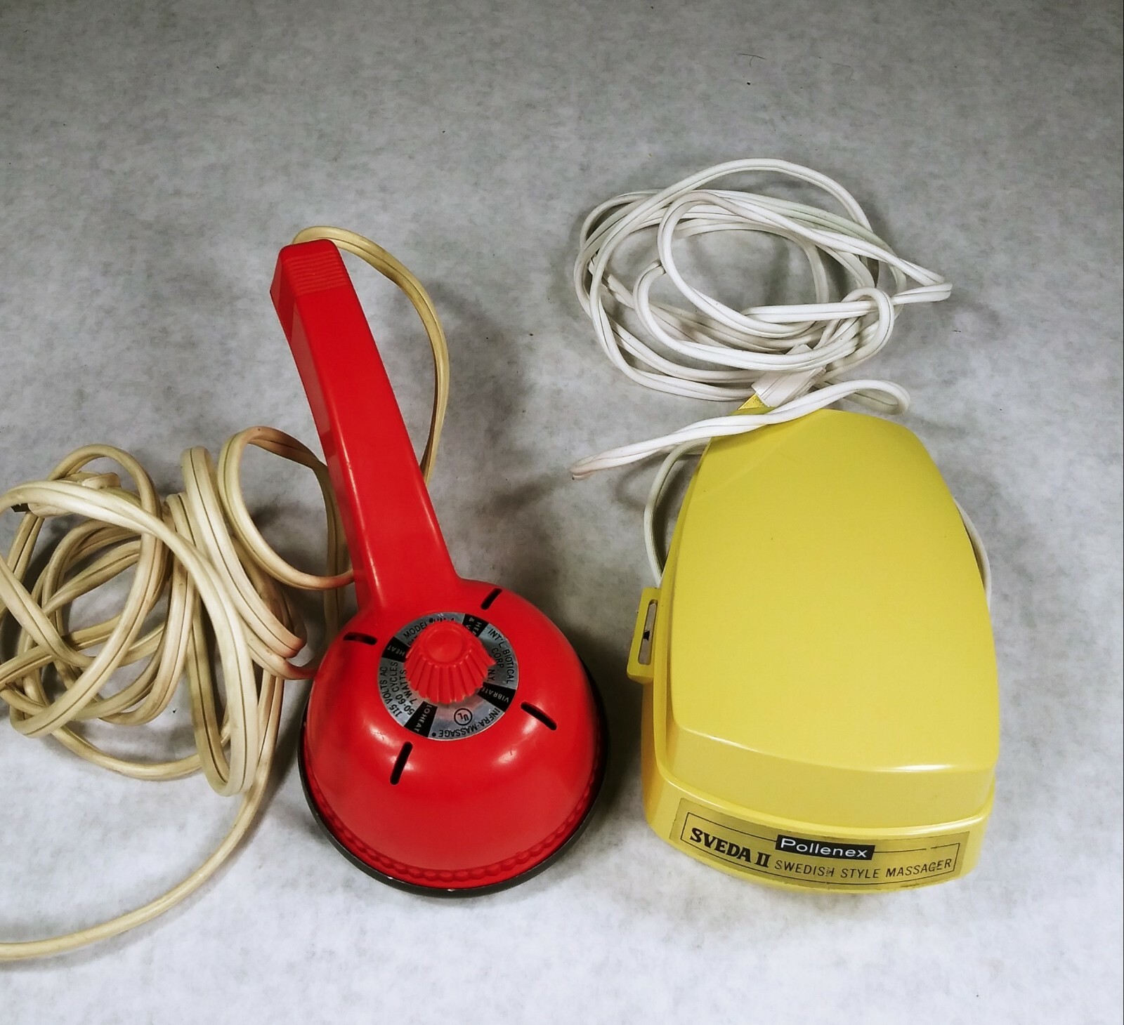 Lot Of 2 Pollenex Sveda II Swedish And Infra Heat Massagers Vibrators Tested
