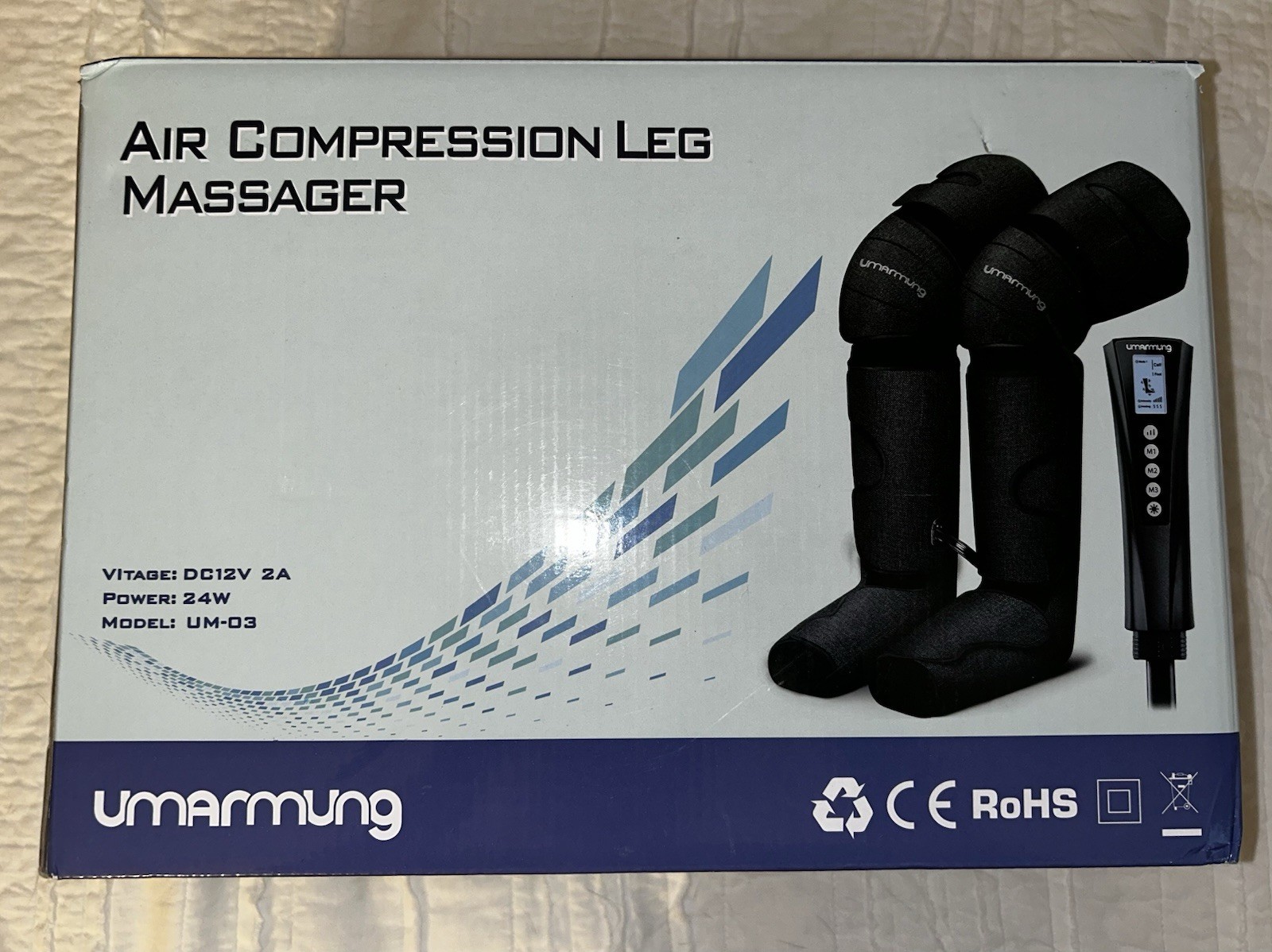 NEW Air Compression Leg Massager w/ Full Leg Compress HEAT Circulation RECOVERY