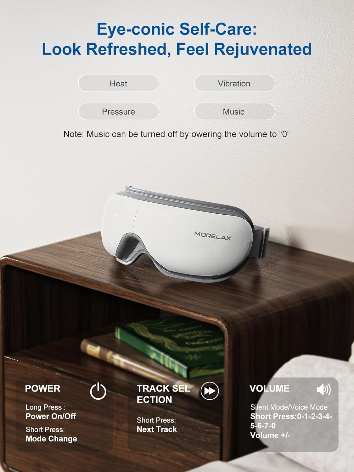 Mothers Day Gifts for Woman,Eye Massager with Heat & Bluetooth Music, Birthday G