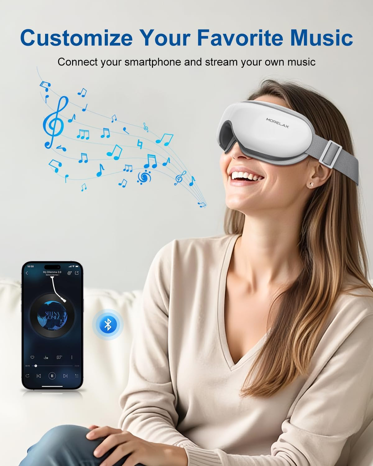 Mothers Day Gifts for Woman,Eye Massager with Heat & Bluetooth Music, Birthday G