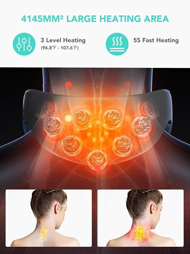 SKG Neck Massager with Heat-9D Portable Deep Tissue Neck Massager G7 Pro Max
