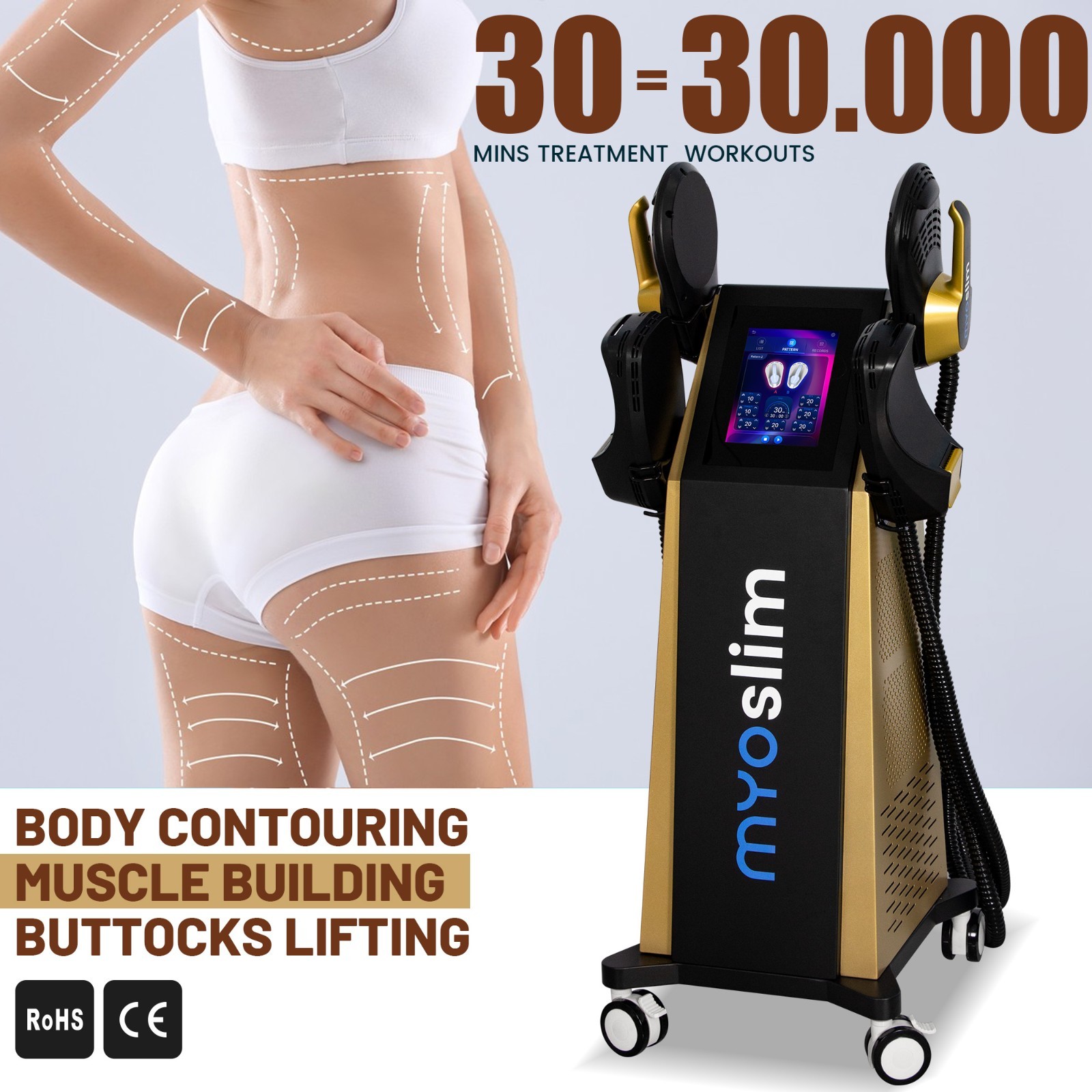 2026 MYOslim Hi-EMT Body Shaping Device Non-Invasive Muscle Sculpting Spa Beauty