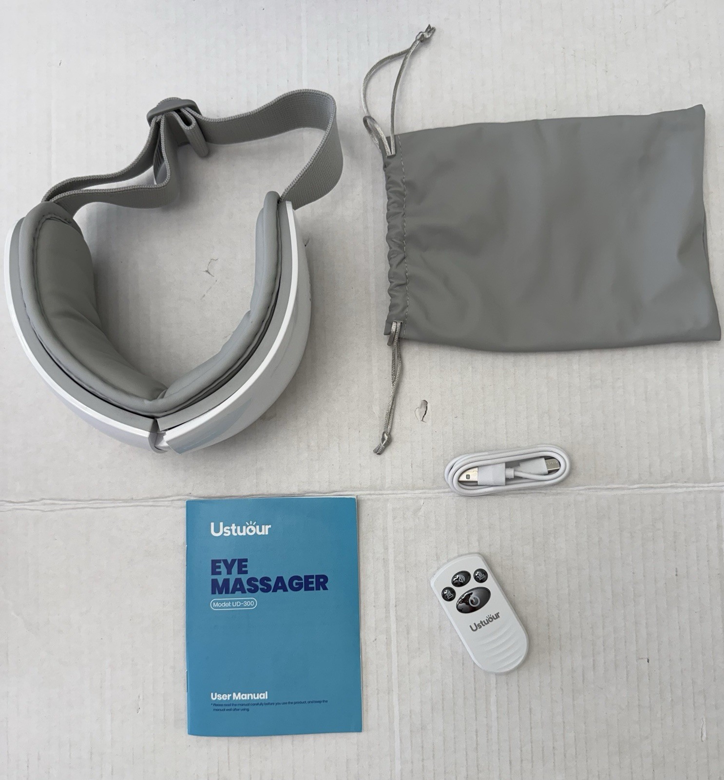 Ustuour Eye Massager UD-300 with Heat, Music, Air Compression & Vibration Mint