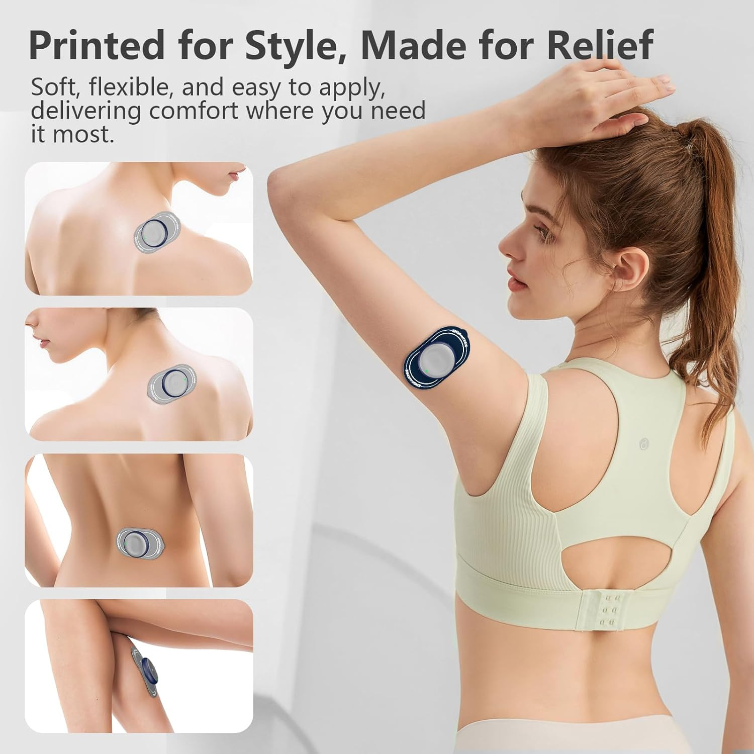 Official TENS Unit Replacement Pads (Model U8PRO, U13, HZ9151B, HZ9151C), Only C