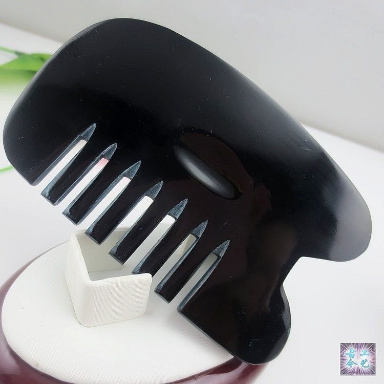 Natural Comb Gua Sha tools Black Buffalo Horn GuaSha Message Tool FreeShipping