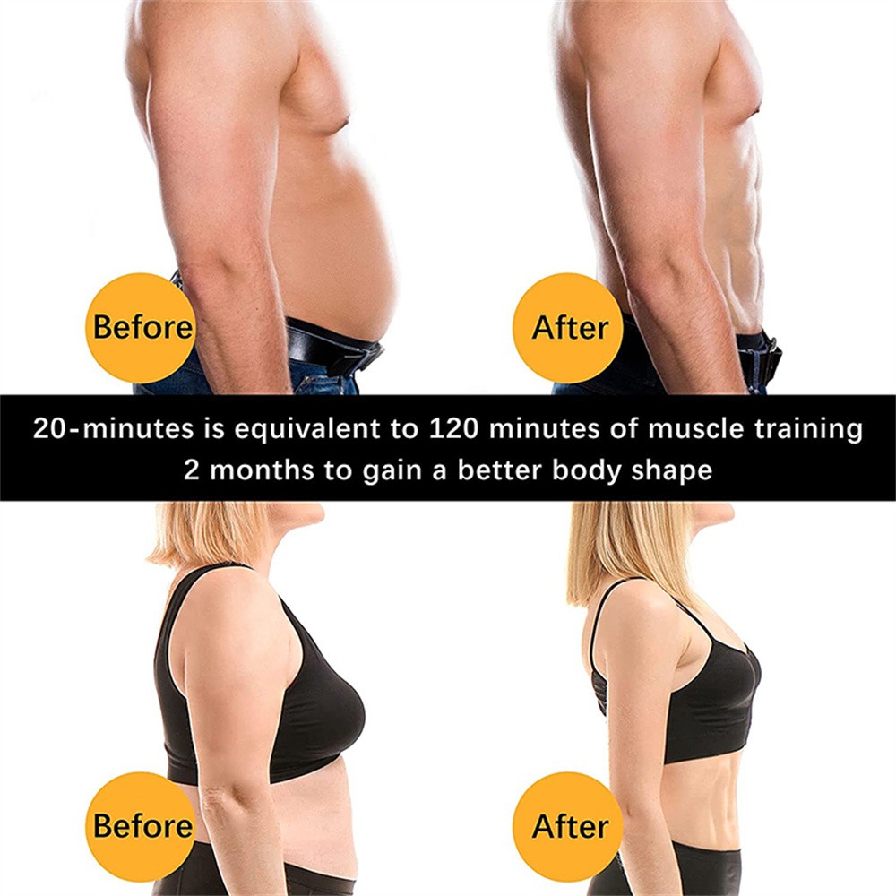 Next Gen Ultra EMS Muscle Stimulator Rechargeable Fitness AB Belt Toning Set