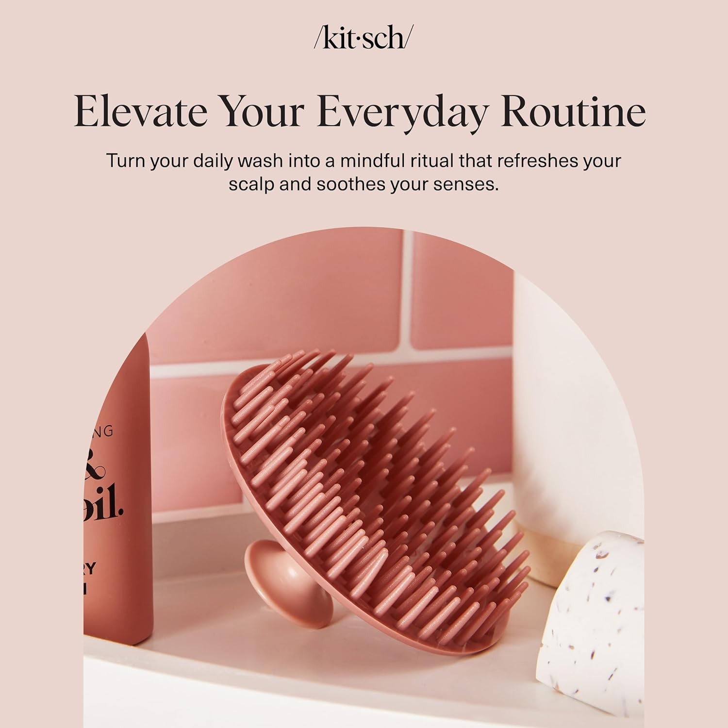 Kitsch Scalp Massager Shampoo Brush Exfoliator Terracotta
