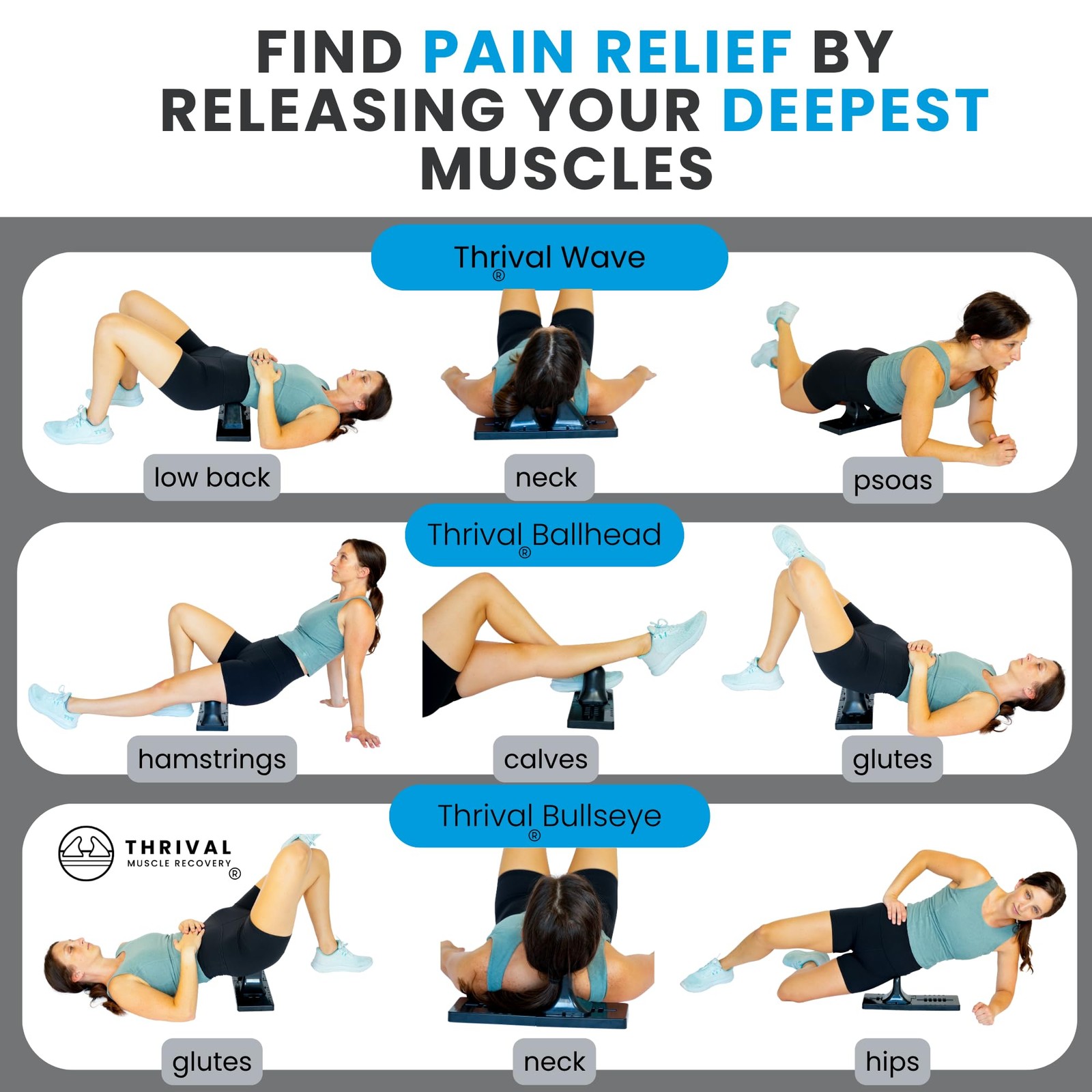 Deep Tissue – Fully Adjustable Psoas Muscle Release Tool with App for Hip Fle…