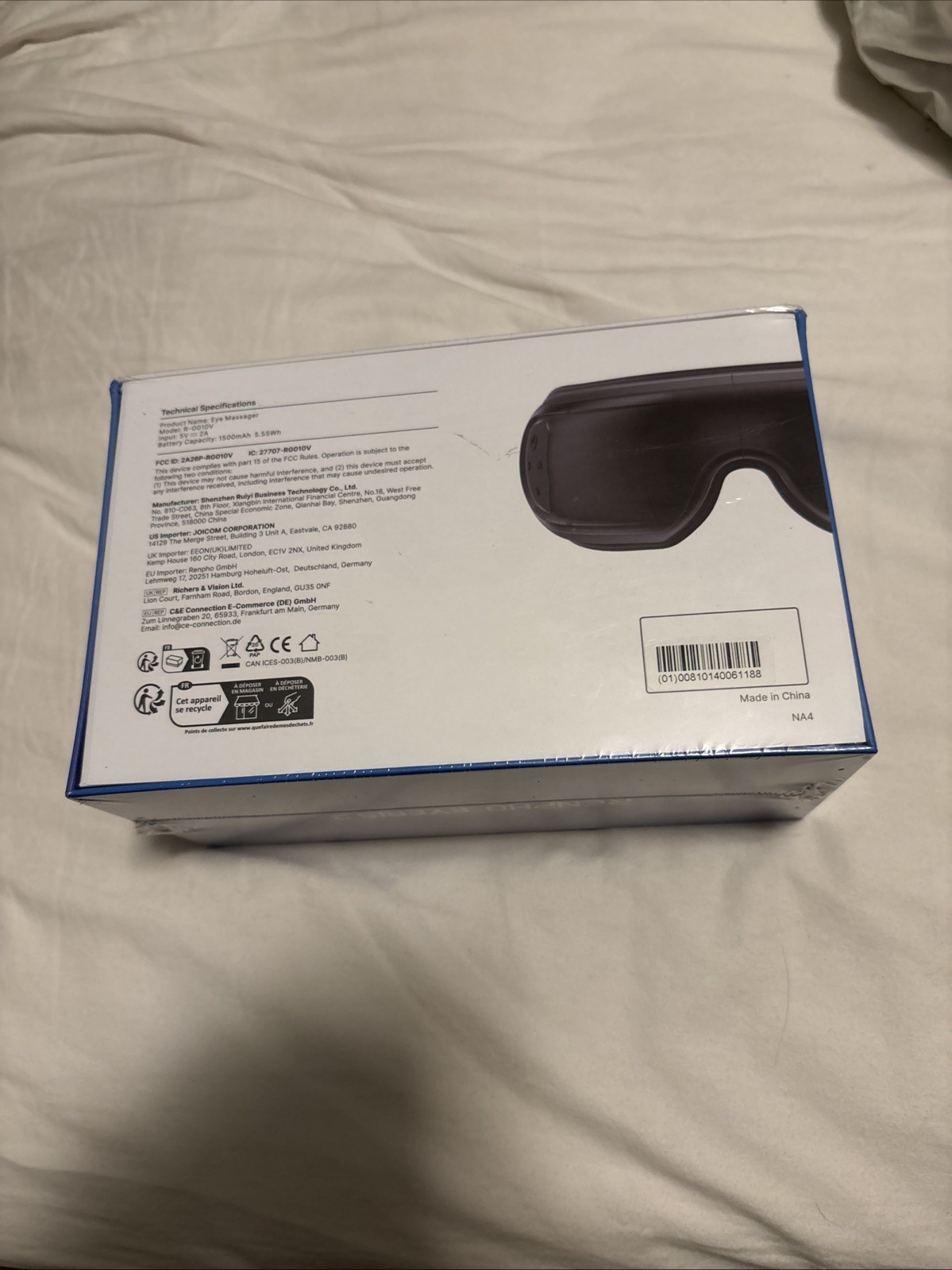 RENPHO Eyeris 3 Eye Massager Voice Control, Heat & Cooling Sealed Box New