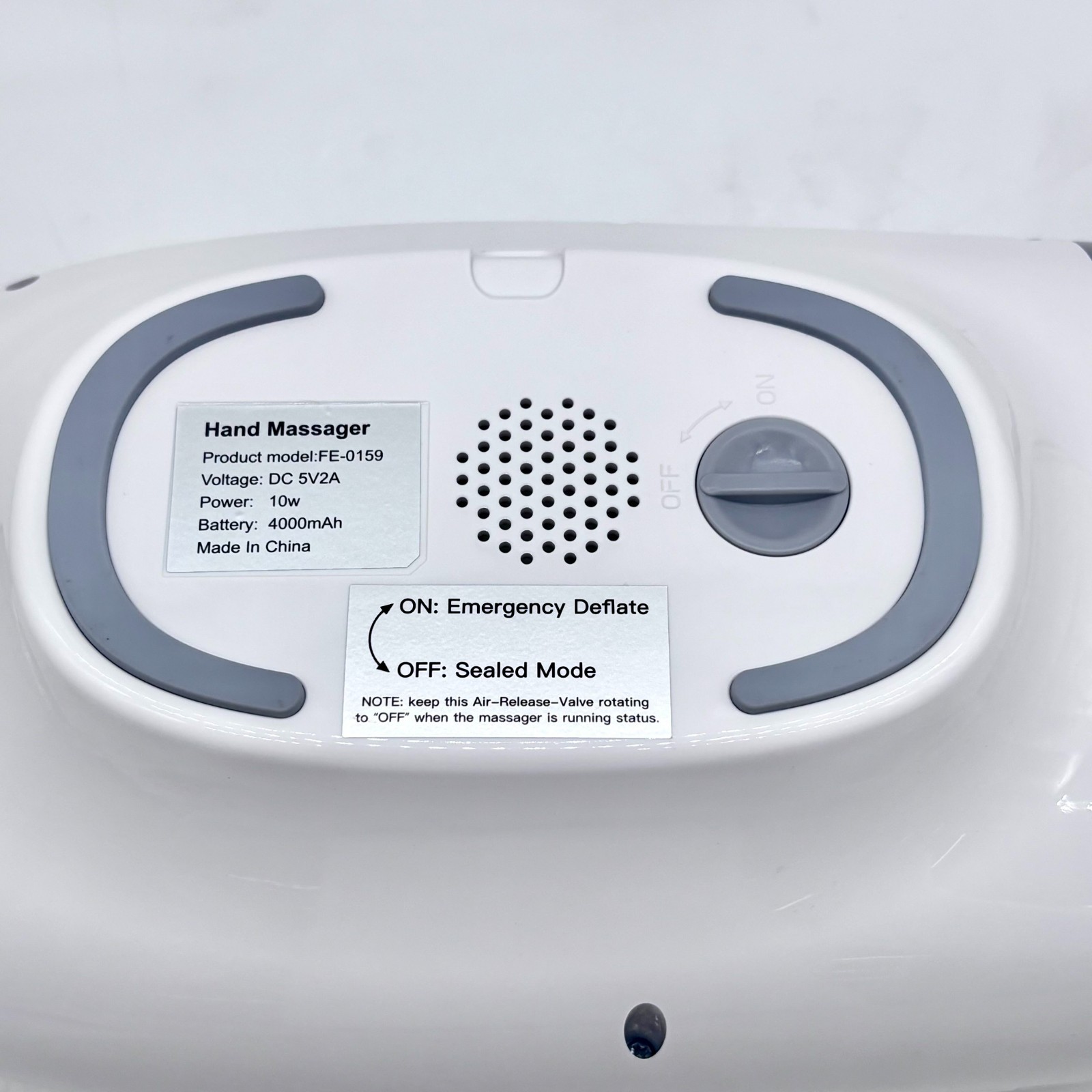 Uladis Rechargeable Hand Massager With Heat And Compression – White