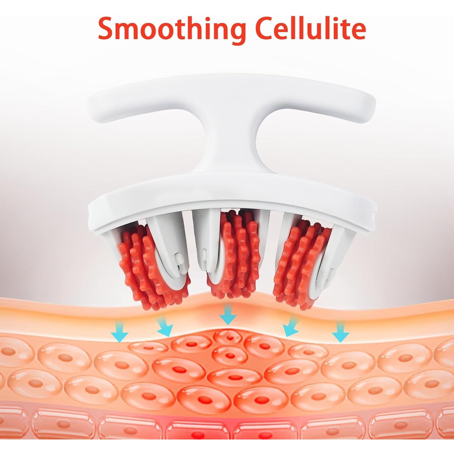3 in 1 Cellulite Manual Body Massage Roller, Gentle Relaxation Home Spa ~ NEW