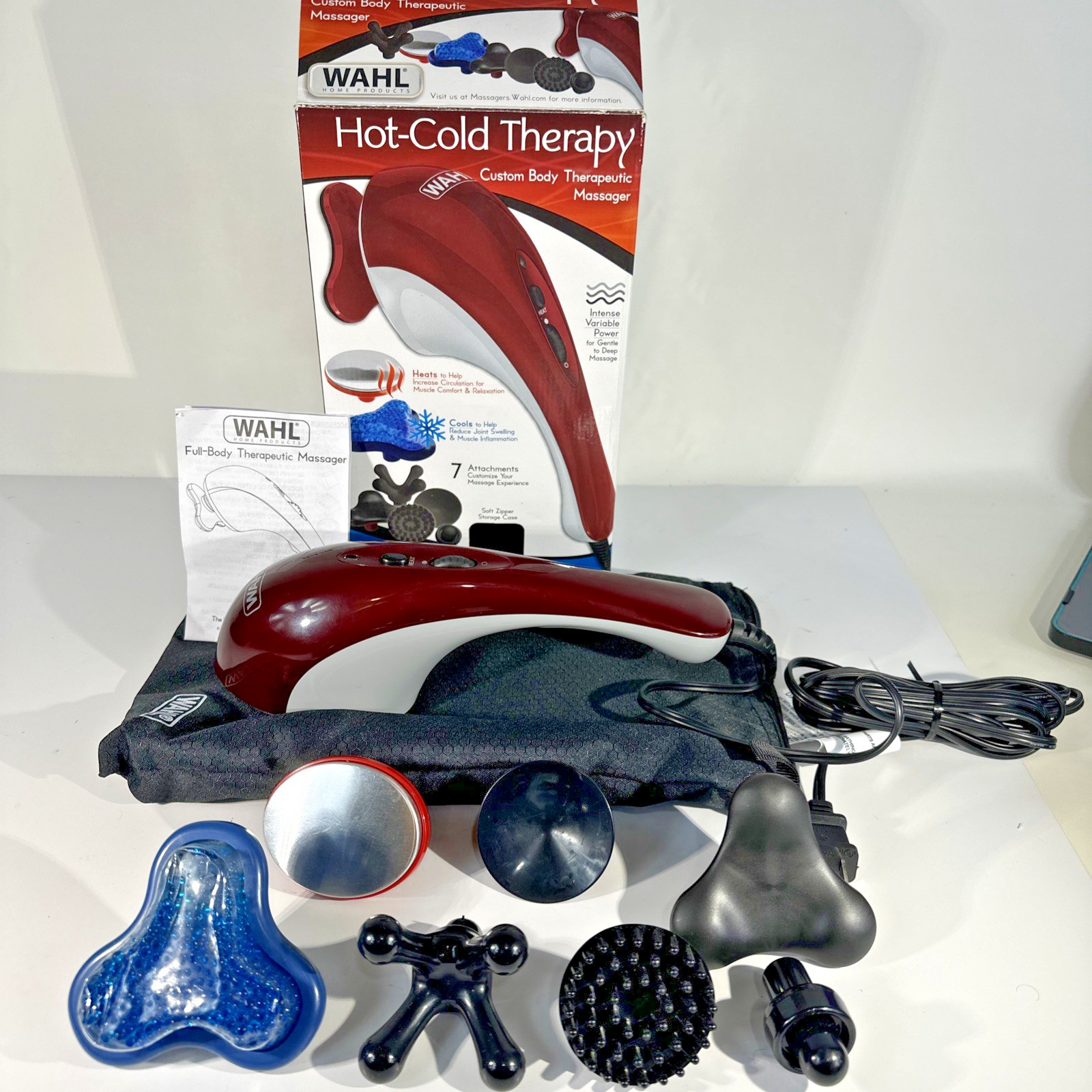 Wahl Deep Tissue Percussion Therapeutic Massager Full Body Hot Cold Model 4295A