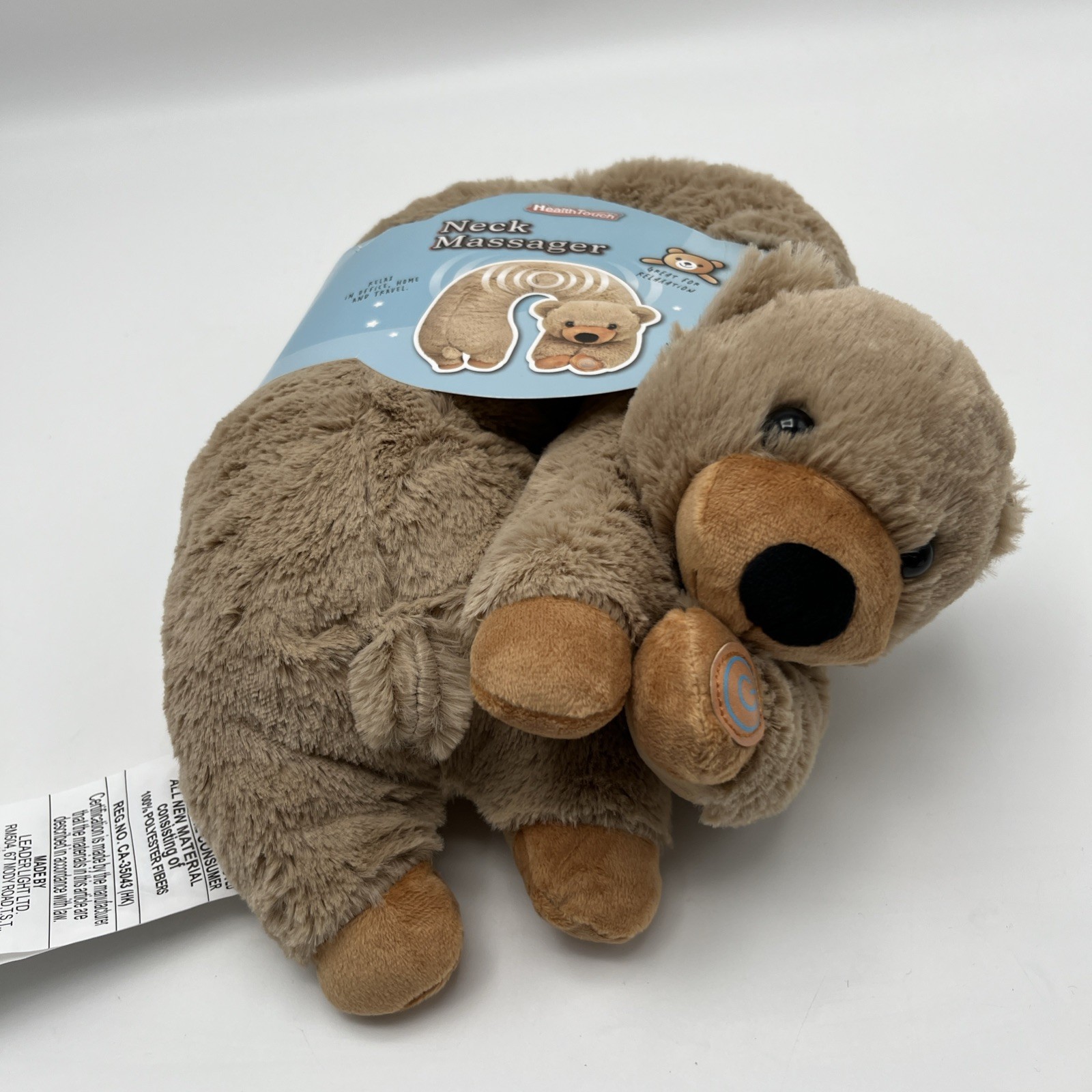 HealthTouch Polyester Fibers Neck Massager Brown Puppy Requires 2 AA Short Ears