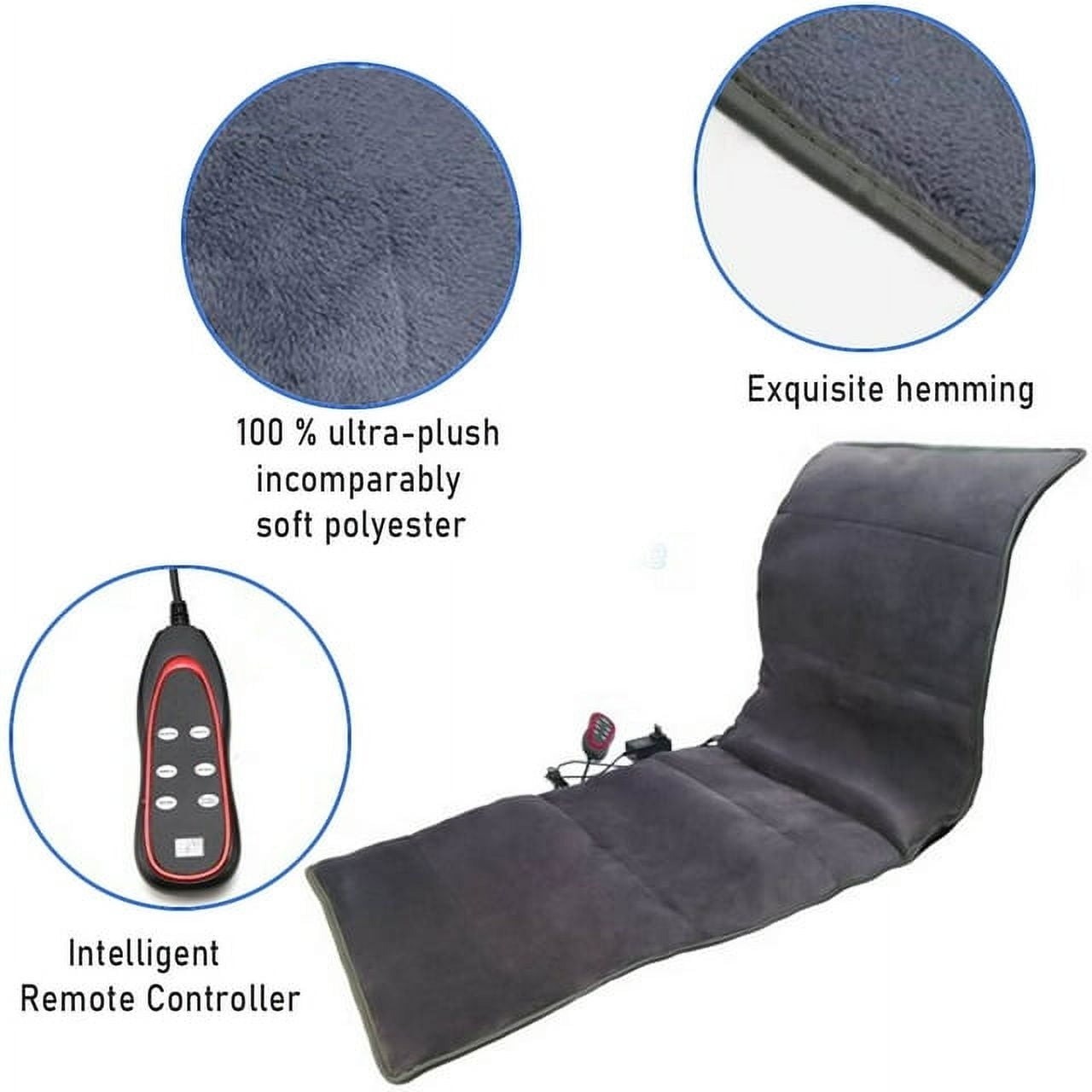 SAVALETOR Full Body Vibration Massage Mat with Heat Chair Pad FREESHIP