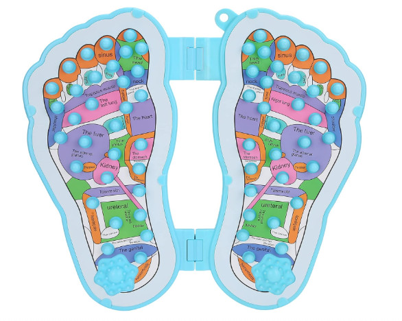 Brookstone Reflexology FOOT MASSAGE PLATE REDUCES TENSION RELIEVES PAIN NIB