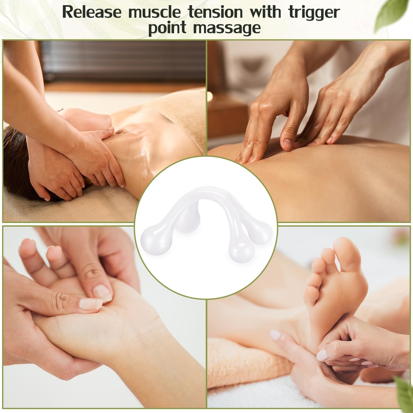 Liliful 9 Pcs 4 Point Massage Tools Christmas Gift Office Gift Small Hook Mas…