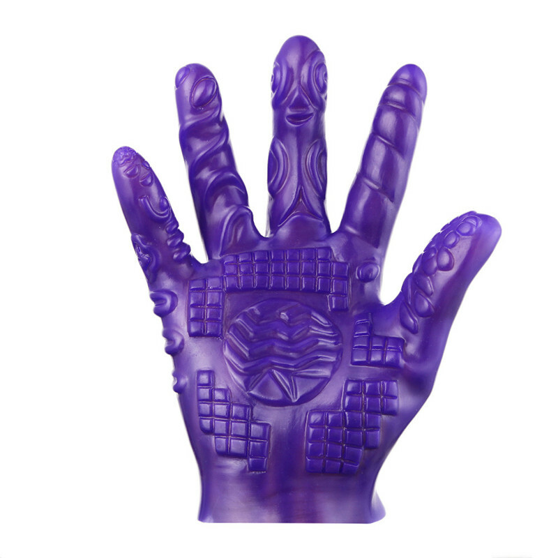Lady Hand Finger Massage Silicone Glove Massager Improve Pleasure Tool