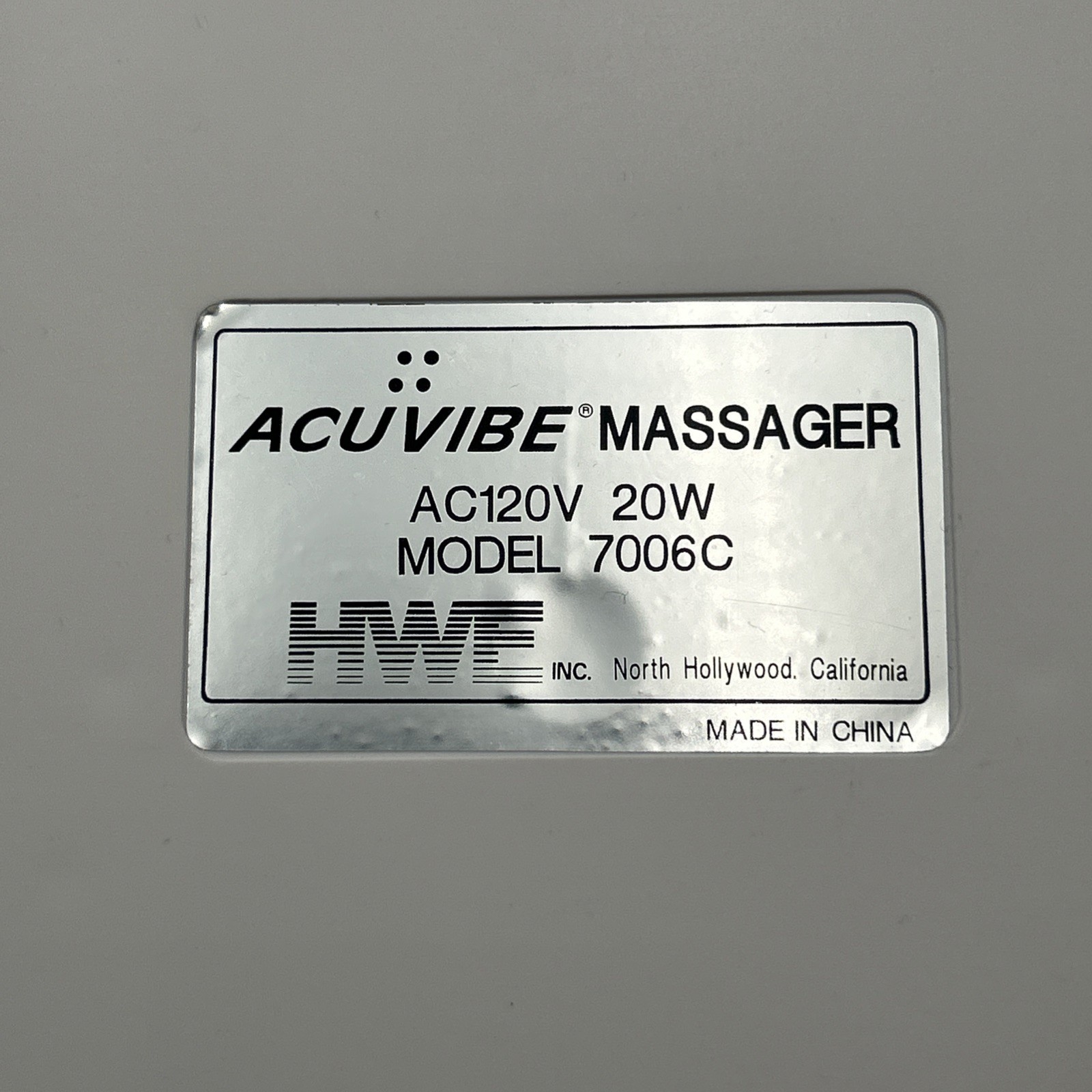 AcuVibe Personal Shiatsu Computerized Kneading Massager Model 7006C Tested Works