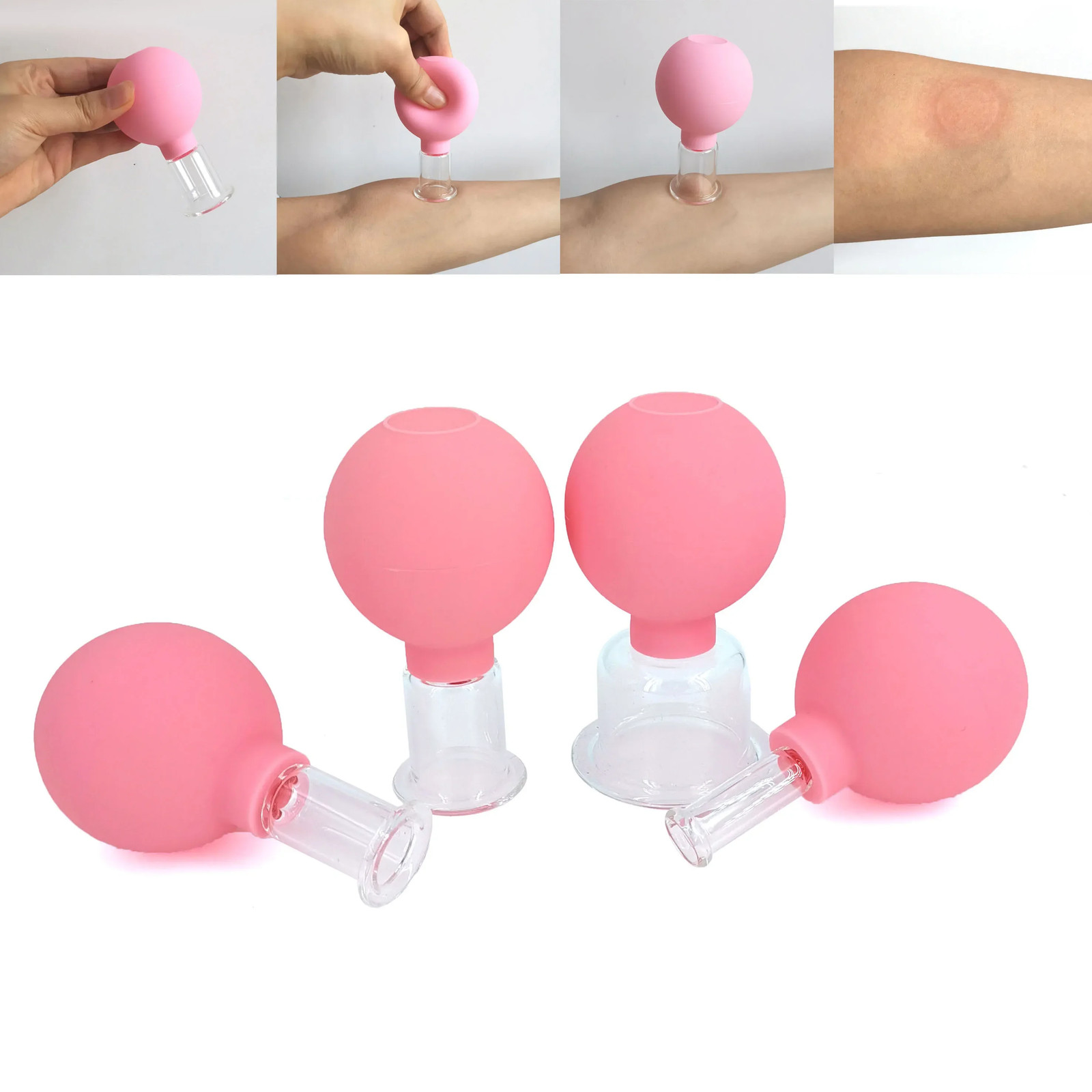 Slimming Face Sucker Suction Cup Vacuum Cupping Jar Cellulite Massager for Beaut