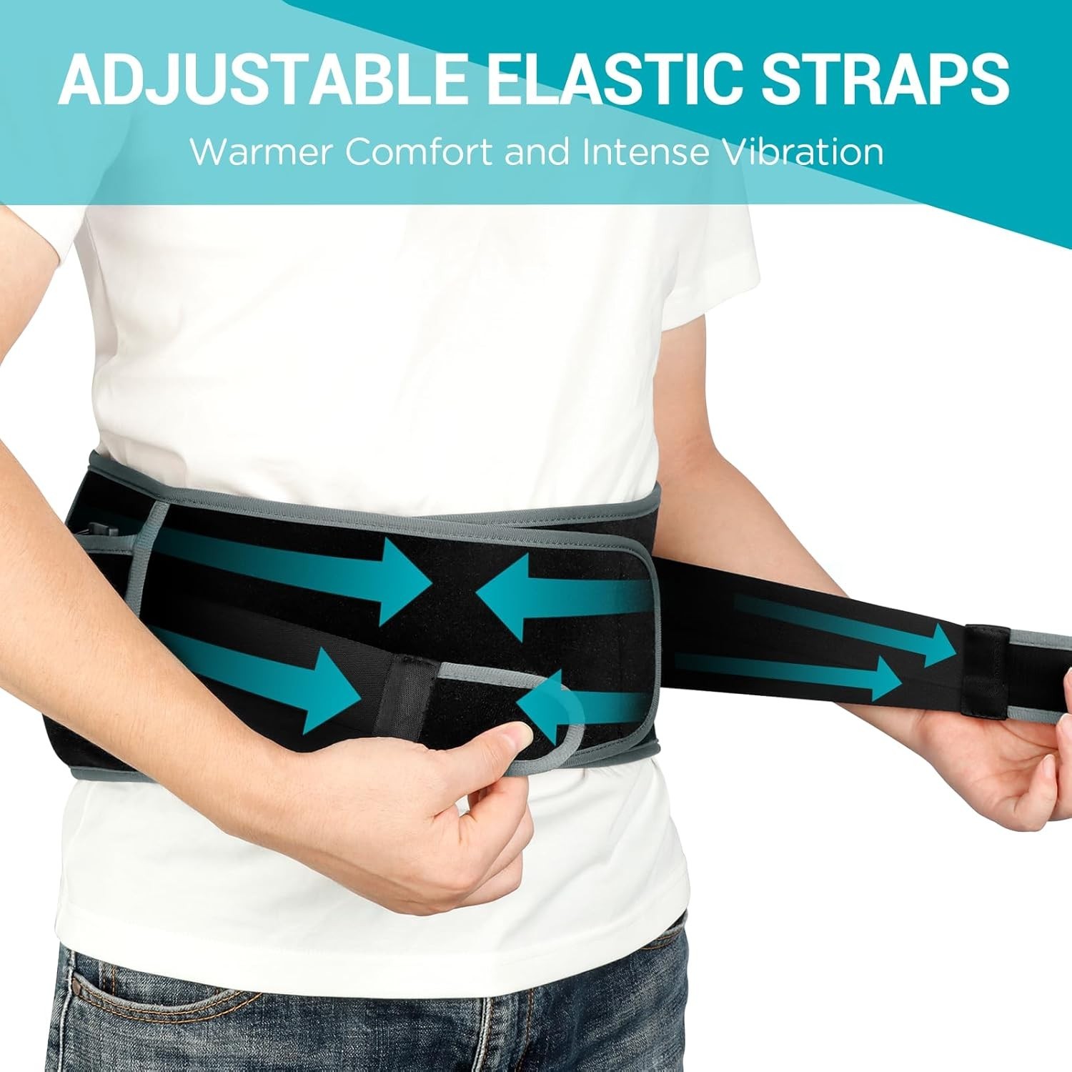 Cordless Heating Pad with Massager for Back, Portable Lower Back Massager FSA…