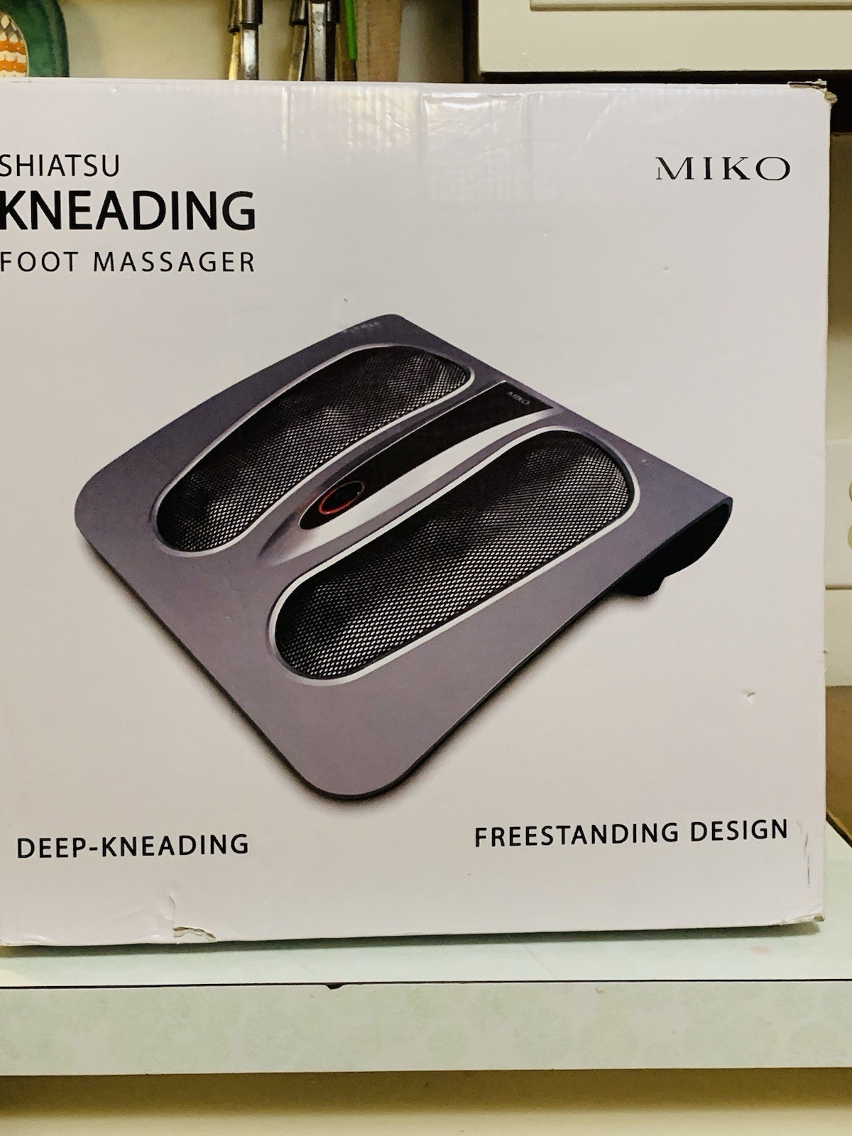 Miko Shiatsu Kneading Foot Massager RF-598 with Heat Freestanding Silver