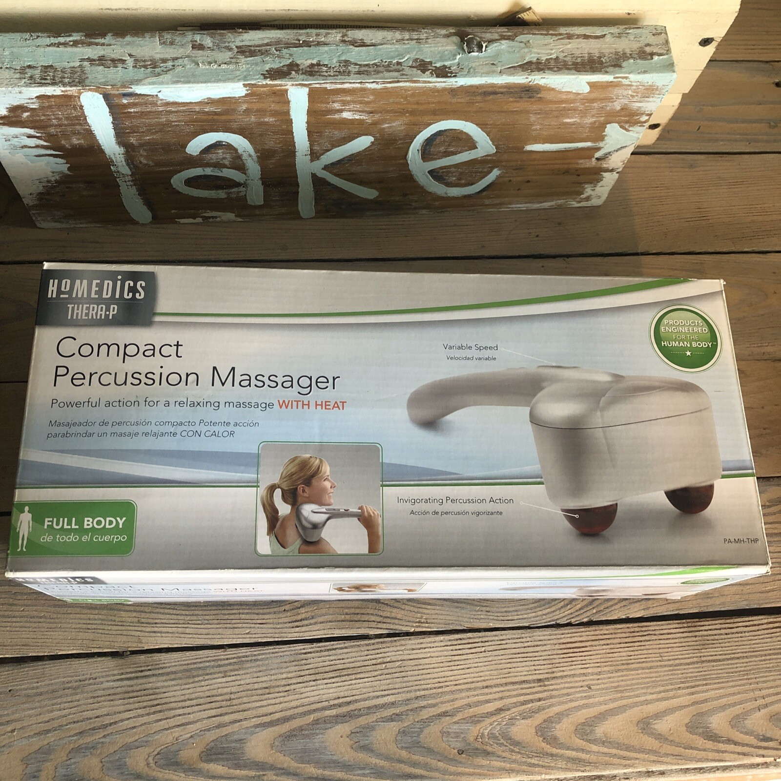 HoMedics PA-MH-THP Compact Handheld Electric Full Body Massager with Heat Clean