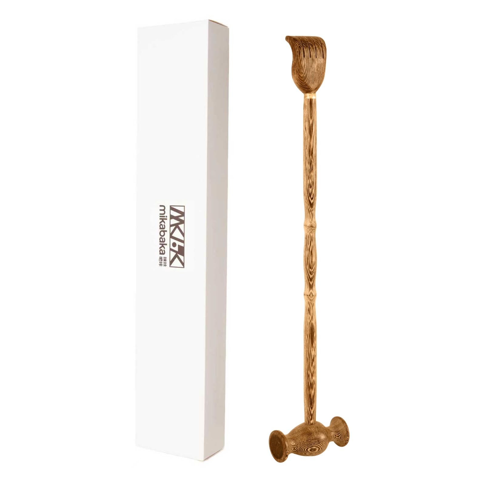 2-in-1 Wooden Back Scratcher & Massager – Solid Wood Body Scratcher with Hamm…