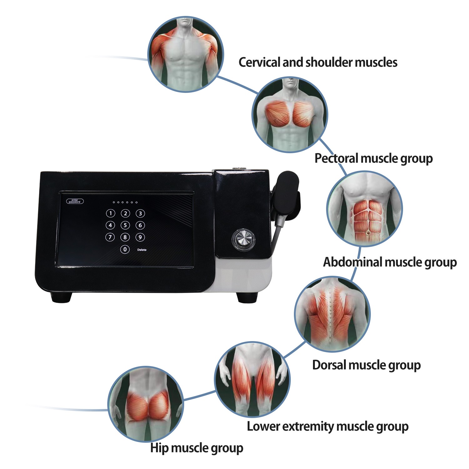 Pneumatic Shockwave Therapy Machine Body Massager Body Pain Relief ED Treatment