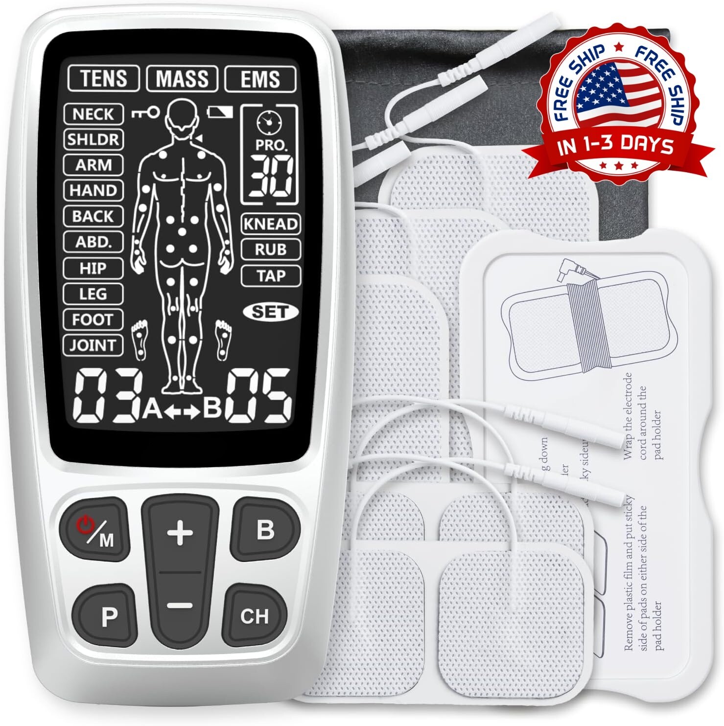 Maquina De Masajes Electricos Para El Cuerpo Masaje Aliviar El Dolor Recargable