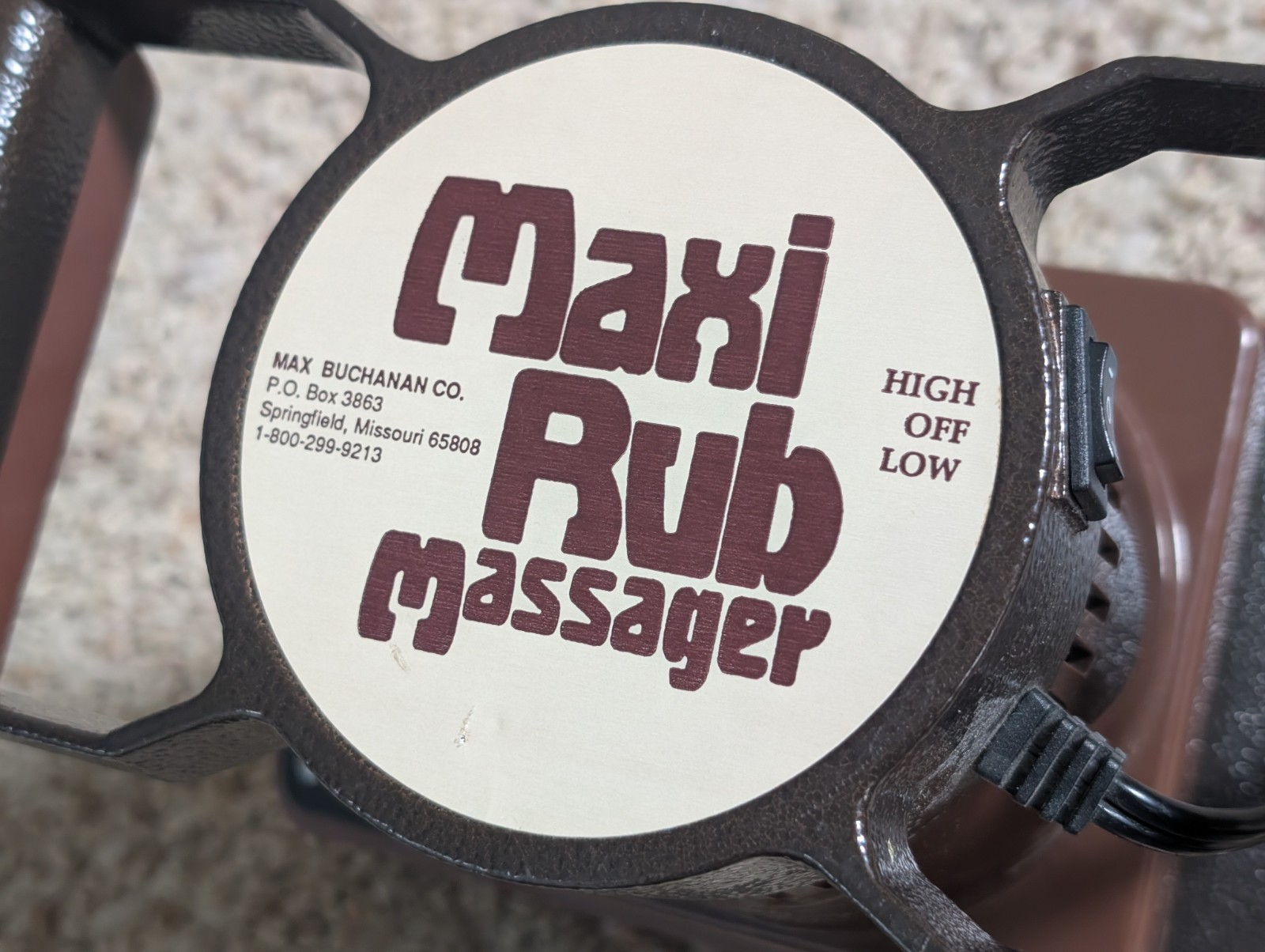 Maxi Rub Massager Professional Body Massager 2 Speed Brown – Max Buchanan Co.