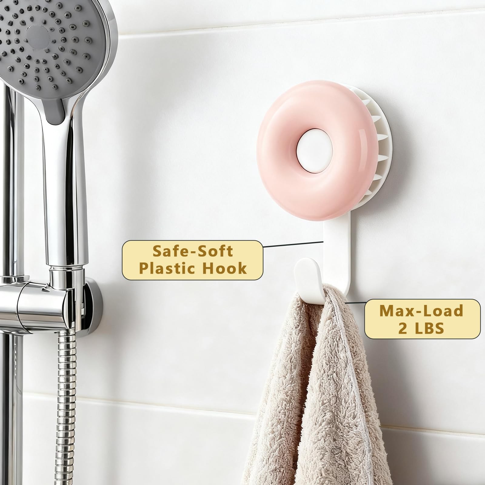 Silicone Scalp Massager Shampoo Brush with Adhesive Hook, 2-in-1 Organizer fo…