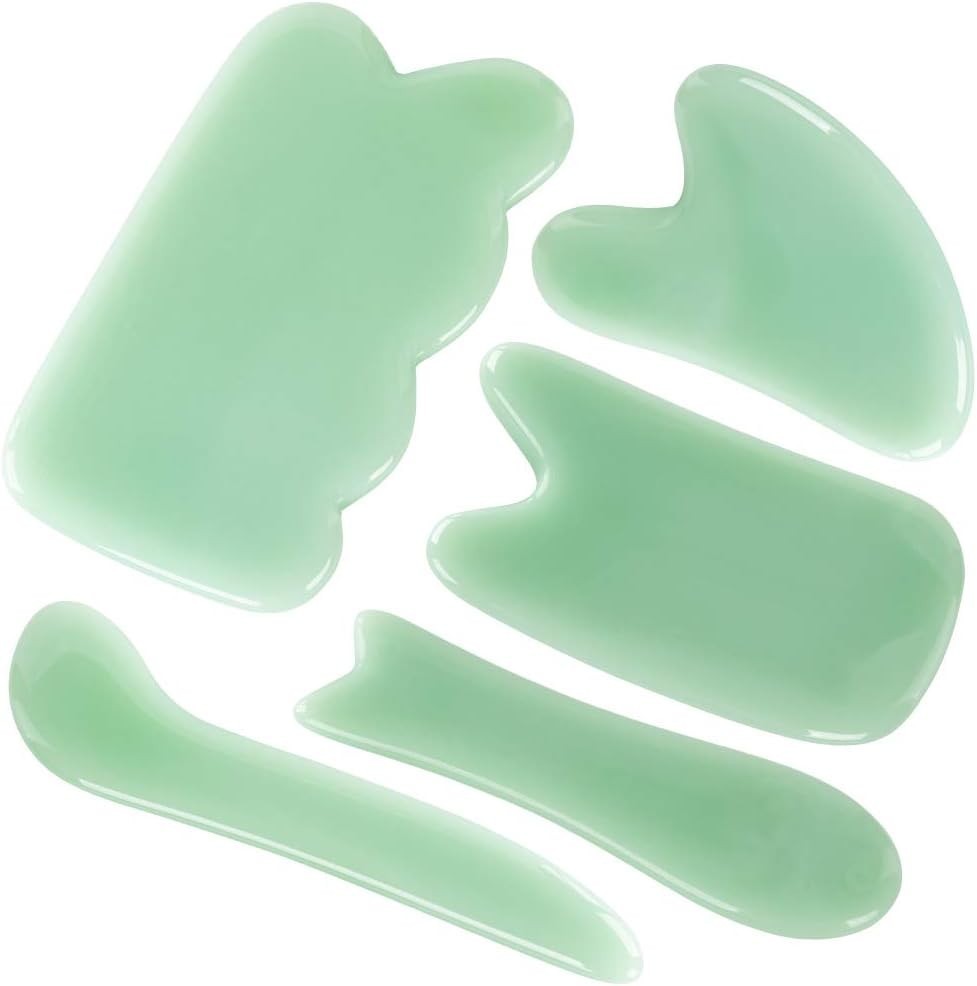 Luxury 5 PCS Gua Sha Stone Massage Set for Ultimate Relaxation & Rejuvenation