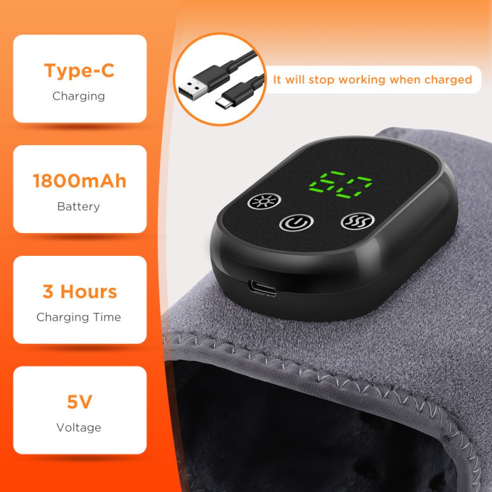 1/2Pair Electric Foot Ankle Massager Pain Relief 3 Modes Vibration Hot Compress